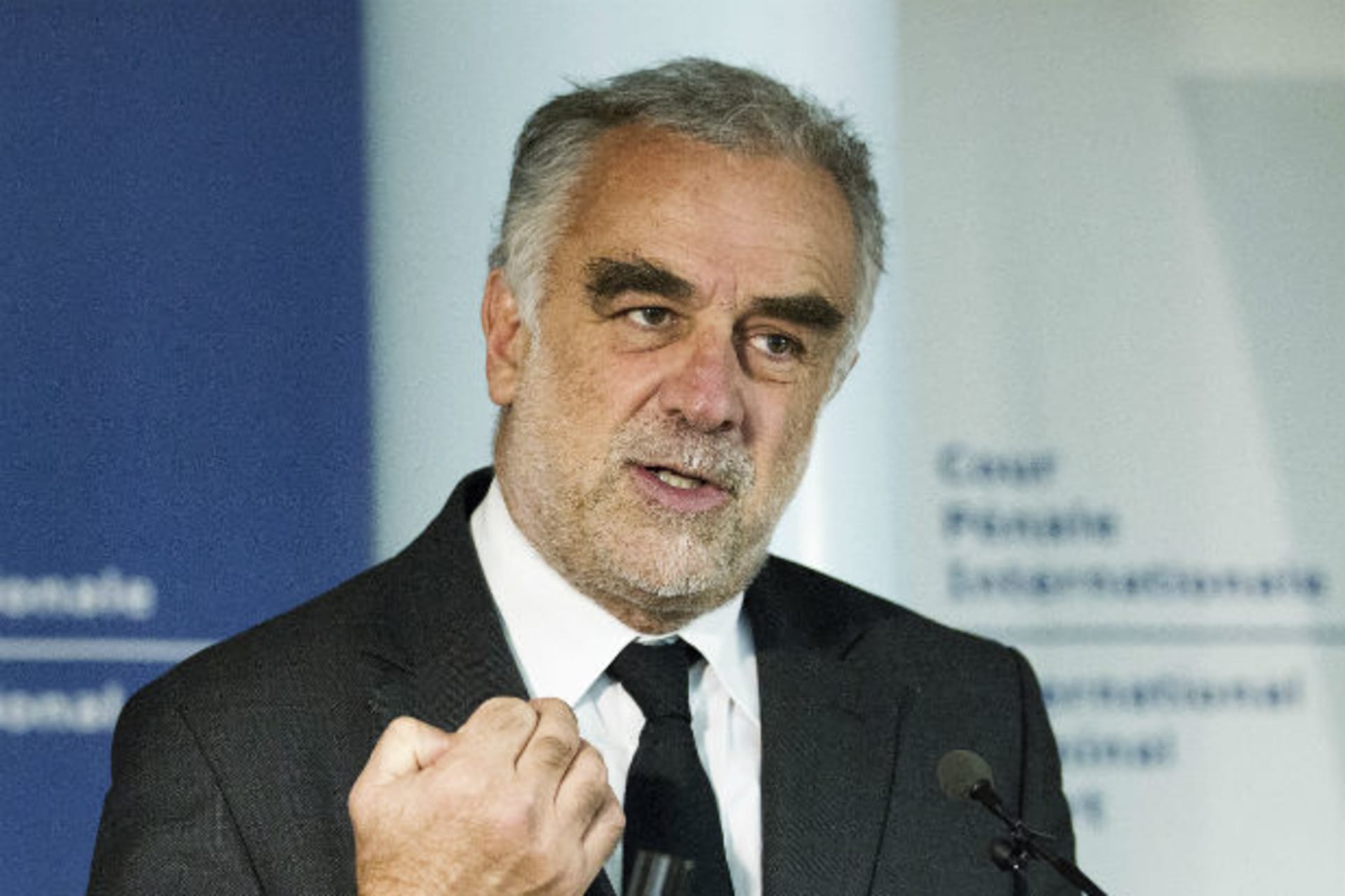 International Criminal Court (ICC) Prosecutor Luis Moreno Ocampo speaks at a news conference on Kenya at the ICC in The Hague January 24, 2012.