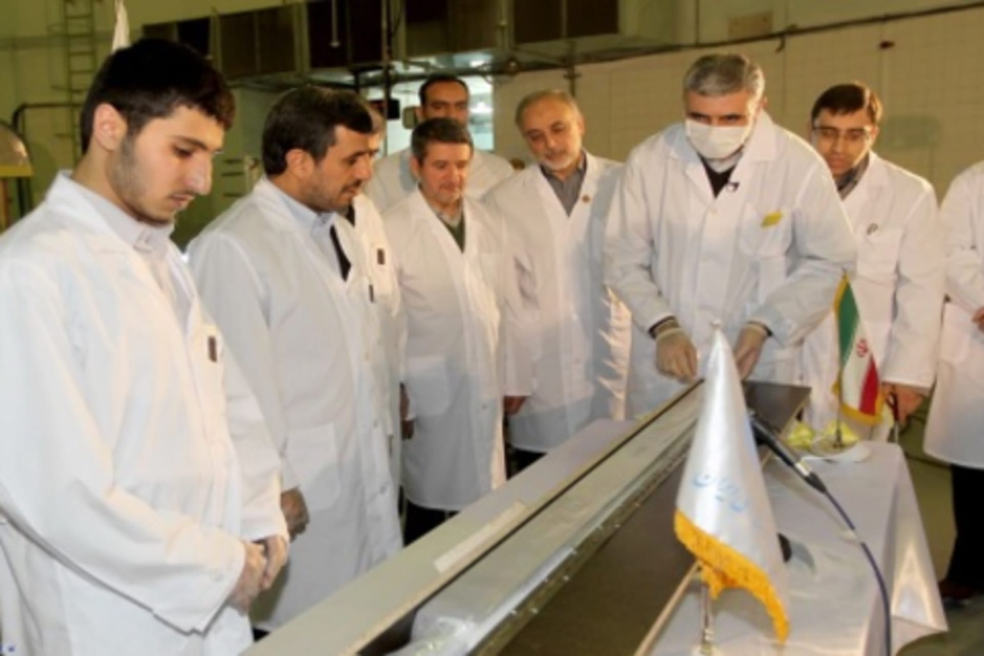 <p>Iran’s president Mahmoud Ahmadinejad attending an unveiling ceremony of new nuclear projects in Tehran (Courtesy Reuters/Handout).</p>
