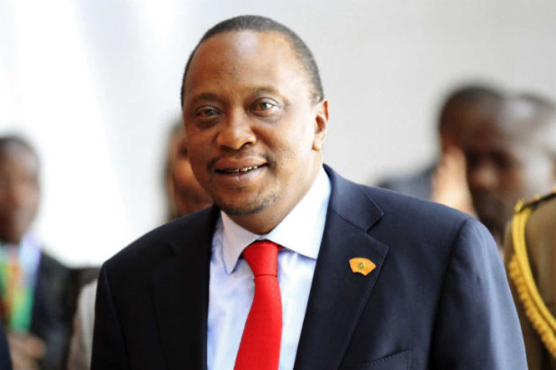 Kenya's President Uhuru Kenyatta arrives for the extraordinary session of the African Union's Assembly of Heads of State and Government on the case of African Relationship with the International Criminal Court (ICC), in Ethiopia's capital Addis