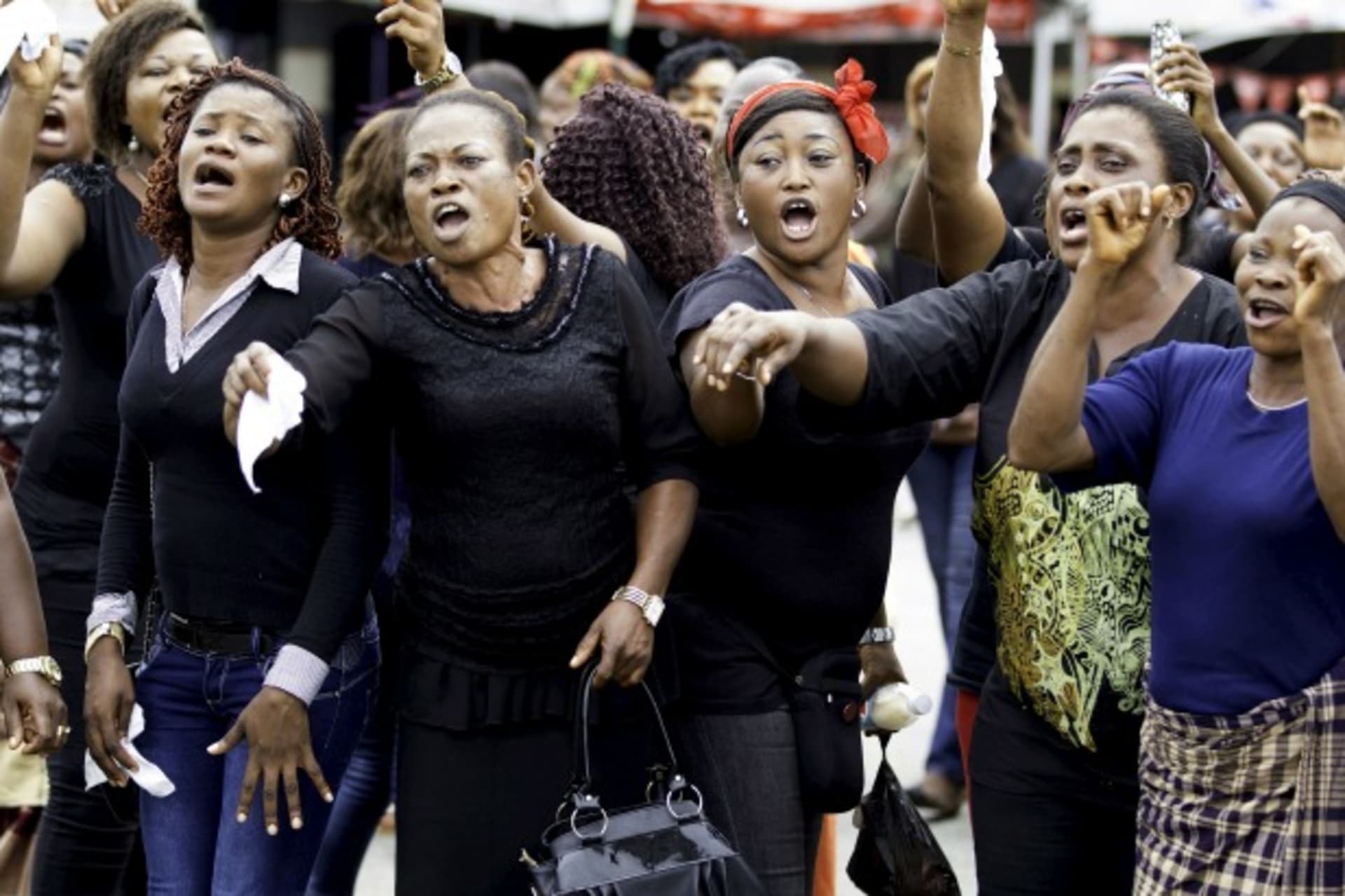 Protesters in Rivers