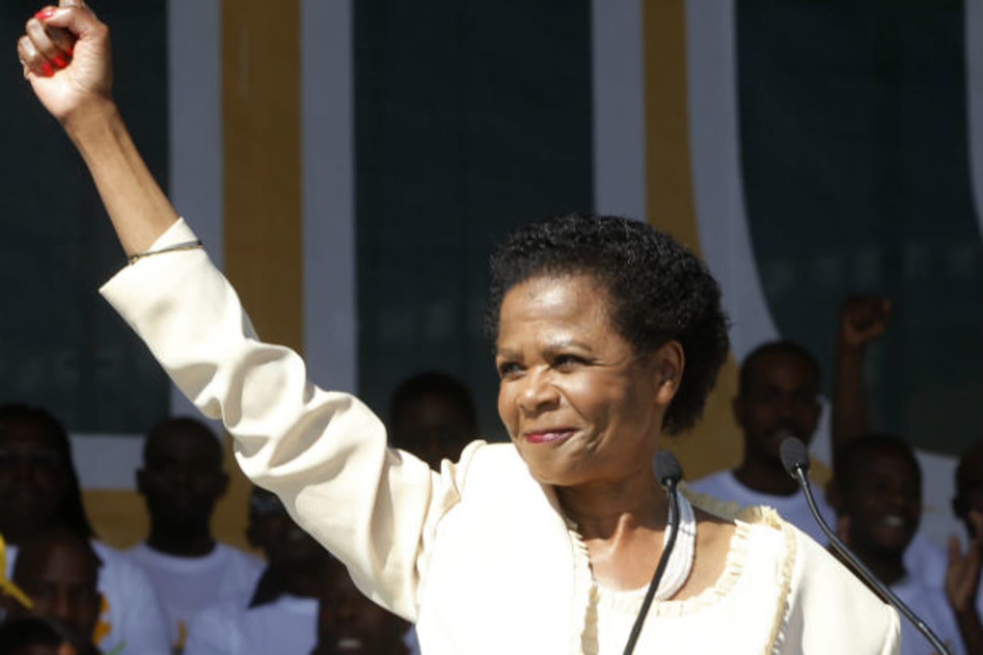 Anti-apartheid activist Mamphela Ramphele launches her new political party "Agang" to challenge South Africa's ruling African National Congress (ANC) in Pretoria, June 22, 2013.