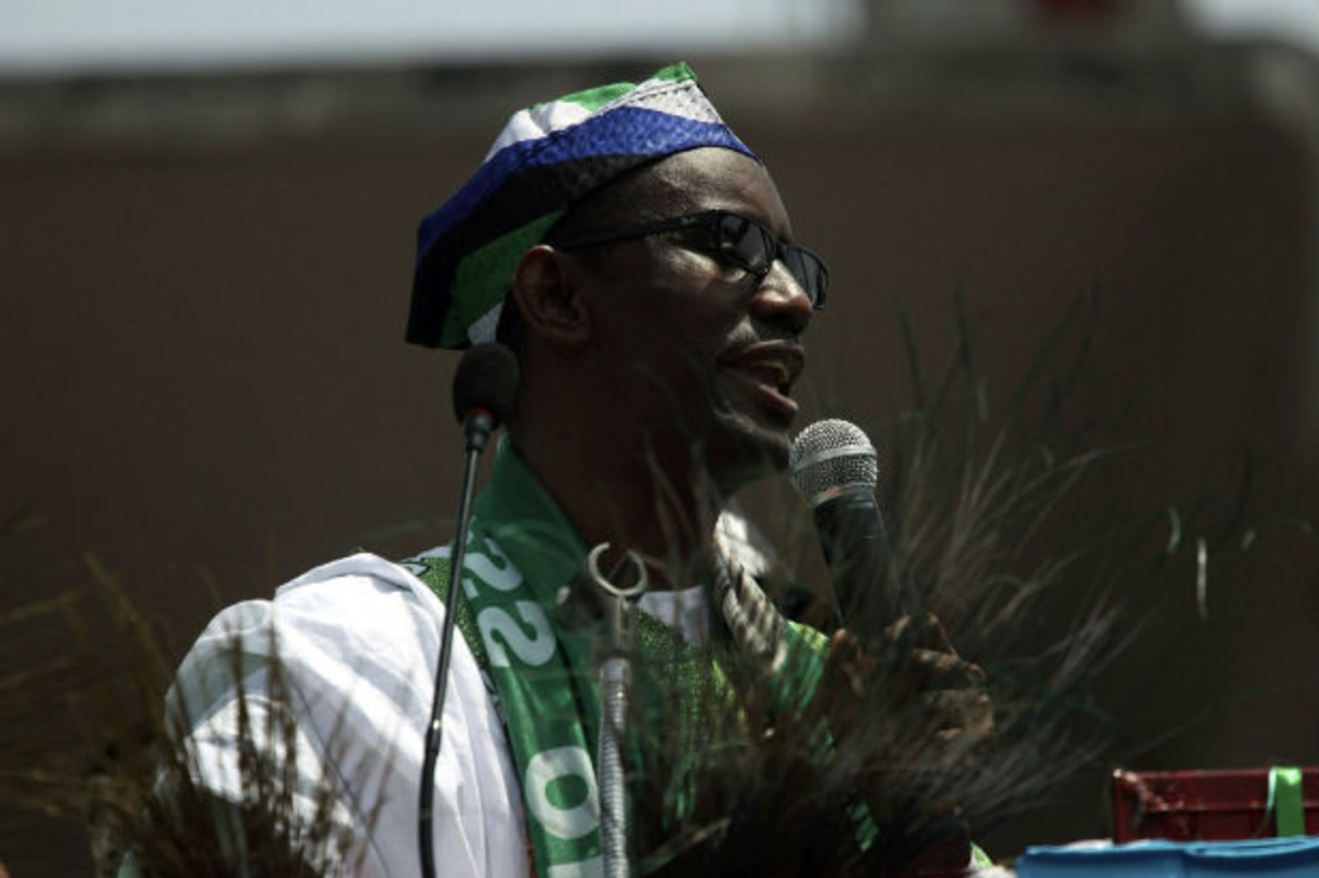 Action Congress of Nigeria (ACN) presidential candidate and former anti-corruption chief Nuhu Ribadu speaks during the flag-off of the ACN governorship campaign in Lagos March 5, 2011.