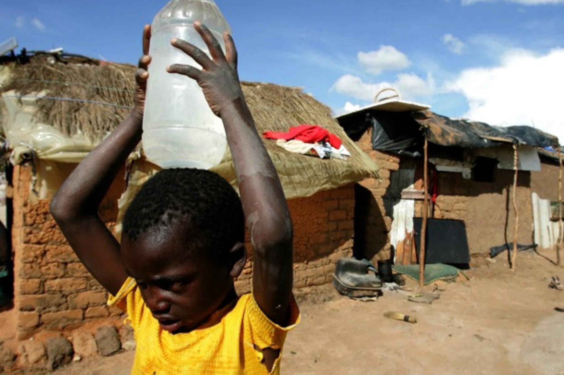 Kid carrying water