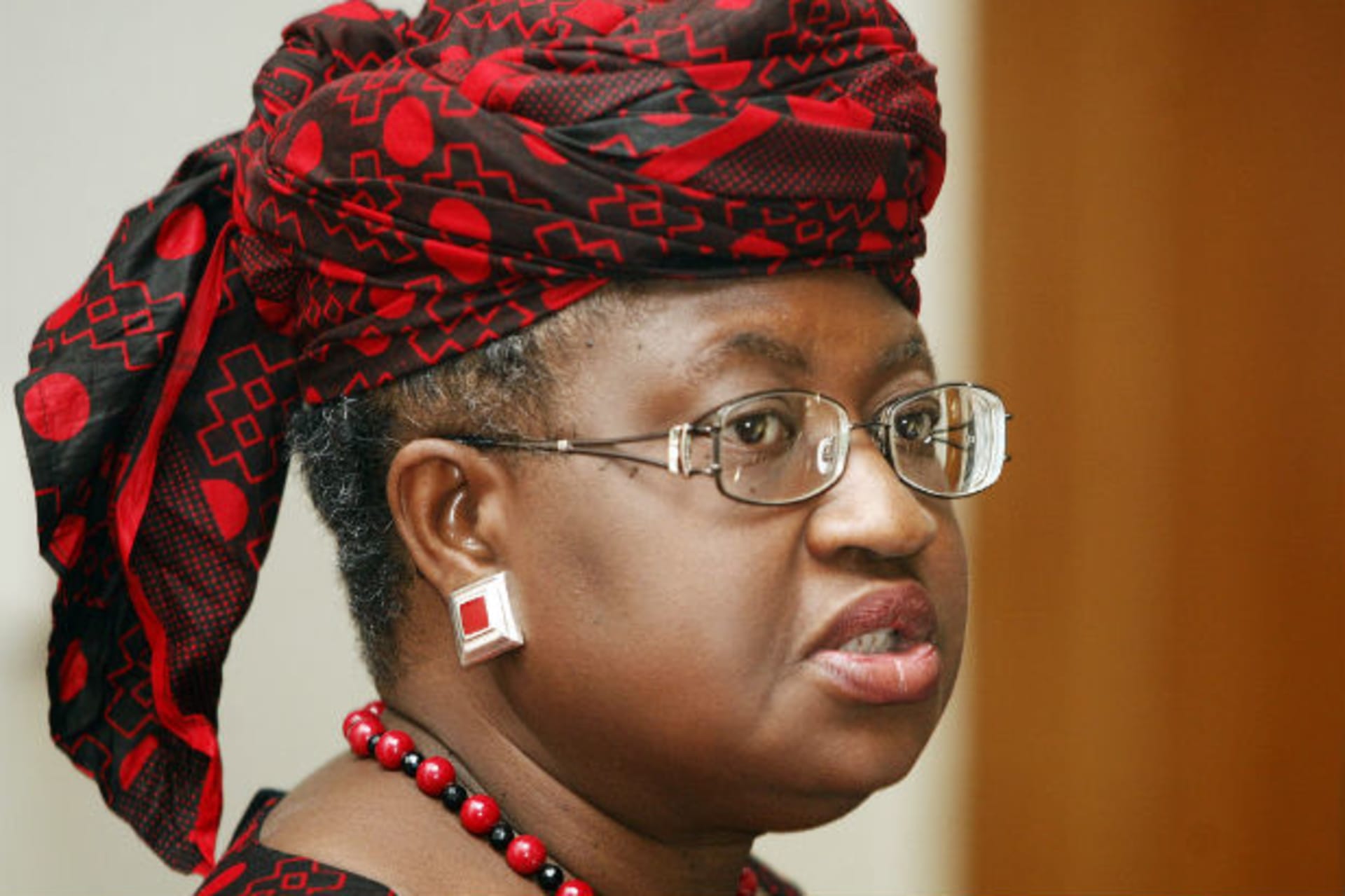 Managing Director of the World Bank Ngozi Okonjo-Iweala speaks during a news conference in Tirana 10/01/2011.
