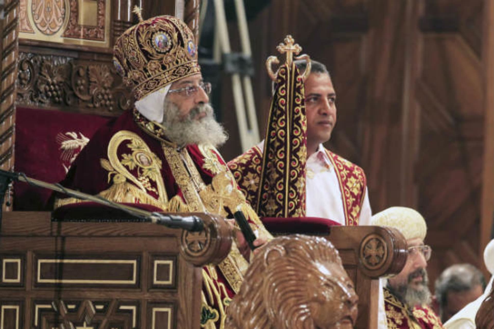 Pope Tawadros II, the 118th Pope of the Coptic Orthodox Church of Alexandria and Patriarch of the See of St. Mark Cathedral (El Ghany/Courtesy Reuters).