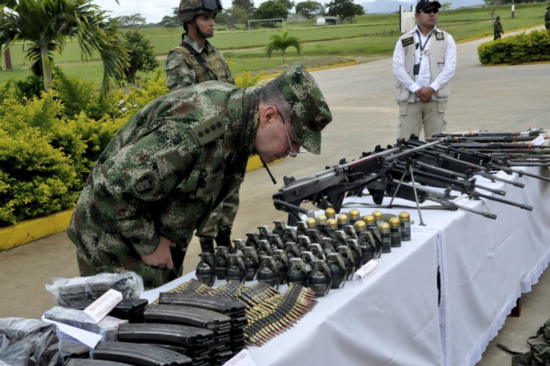 Weapons confiscated from FARC rebels