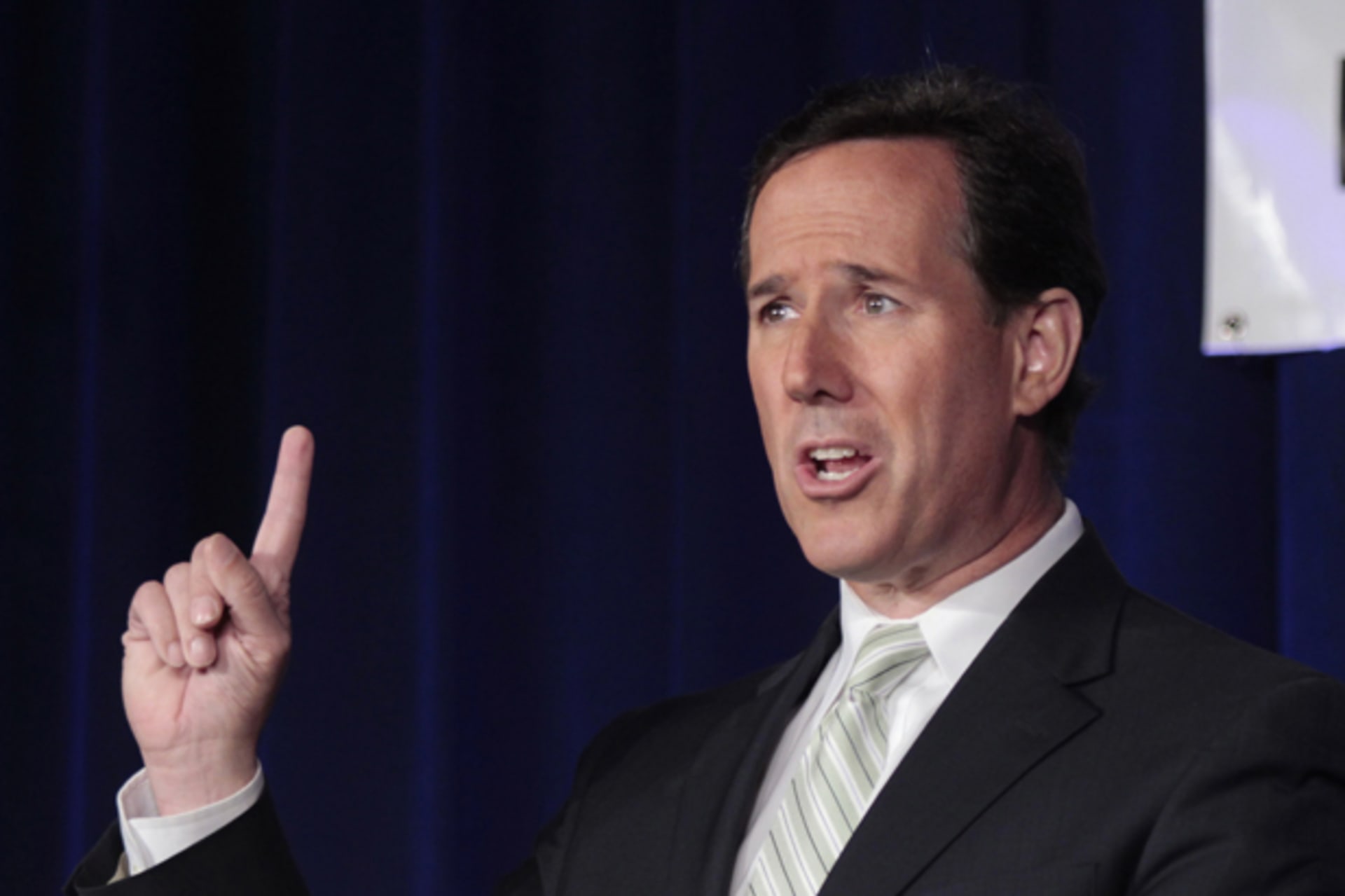 Republican presidential candidate Santorum speaks at the Wisconsin Faith and Freedom Coalitions presidential kick-off in Waukesha