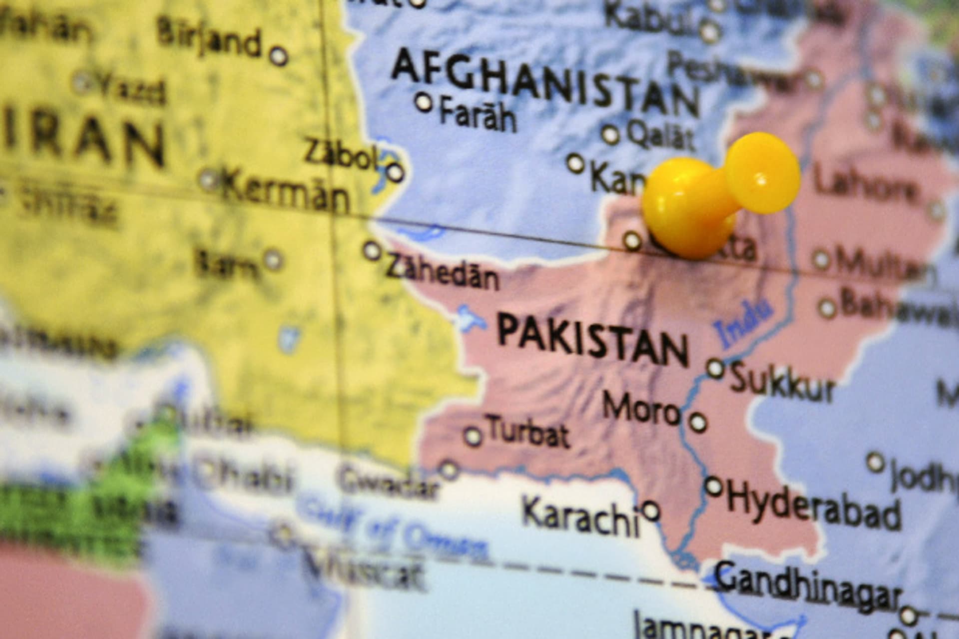 <p>A pin is seen on a world map on the wall of the Presbyterian Church of the Big Wood, where the Bergdahl family regularly attends, in Ketchum, Idaho on June 1, 2014 (Patrick Sweeney/Courtesy: Reuters).</p>
