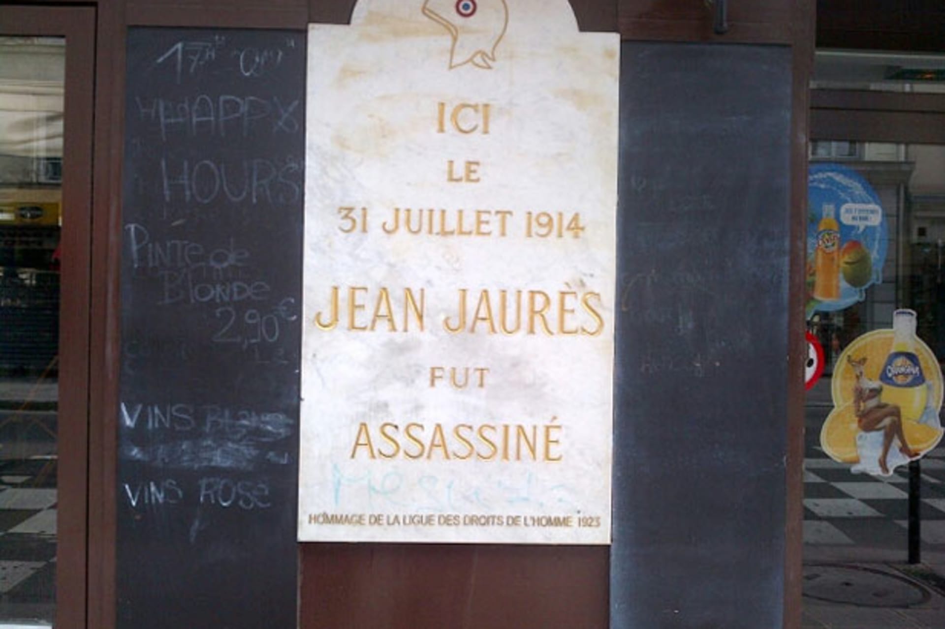 <p>Jean Jaures Cafe du Croissant</p>
