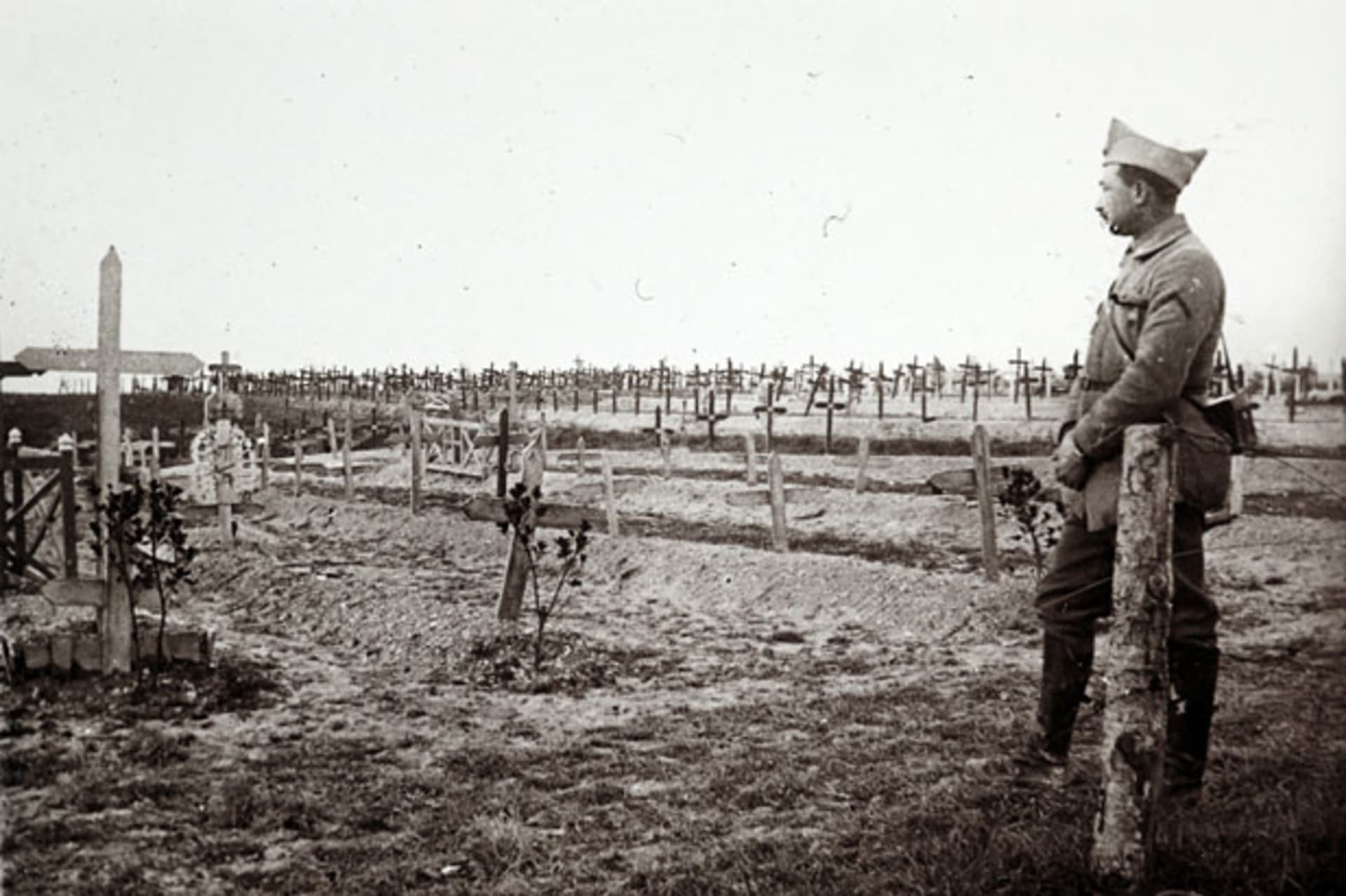 <p>World War I Cemetery Soldier</p>
