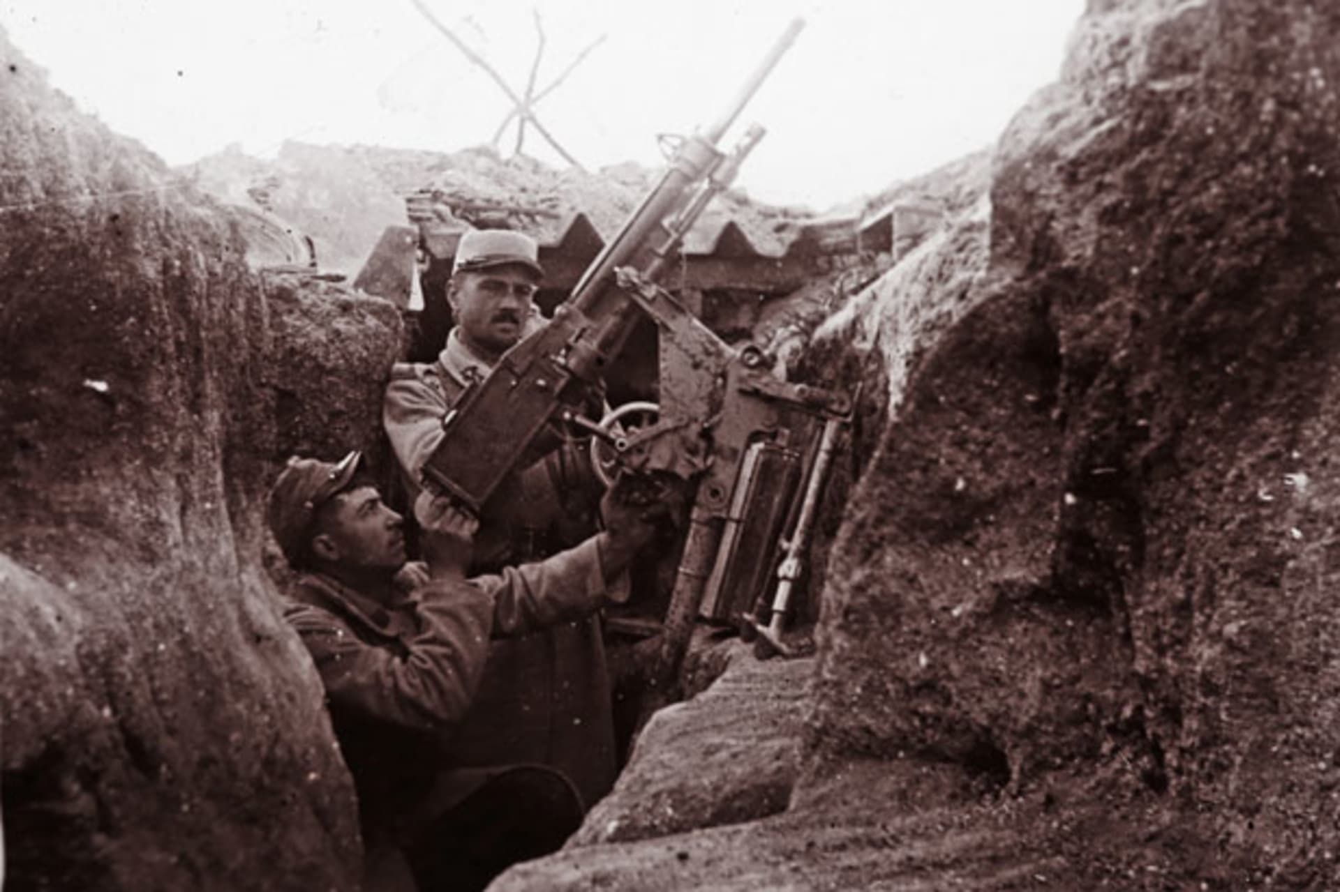 <p>World War I Soldiers Trenches</p>
