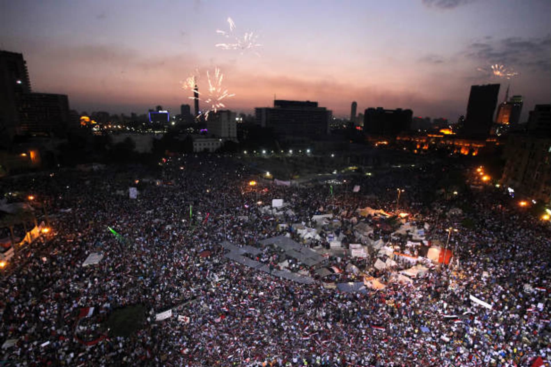 Protesters opposing Egyptian President Mohamed Morsi take part in a protest demanding that Morsi resign at Tahrir Square in Cairo July 2, 2013 (El Ghany/Courtesy Reuters). .
