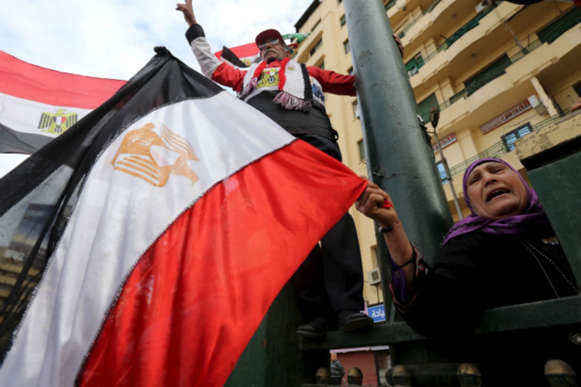 <p>Egyptians celebrate on Tahrir Square during the fifth anniversary of the uprising that ended 30-year reign of Hosni Mubarak in Cairo, Egypt (Mohamed Abd El Ghany/Reuters).</p>
