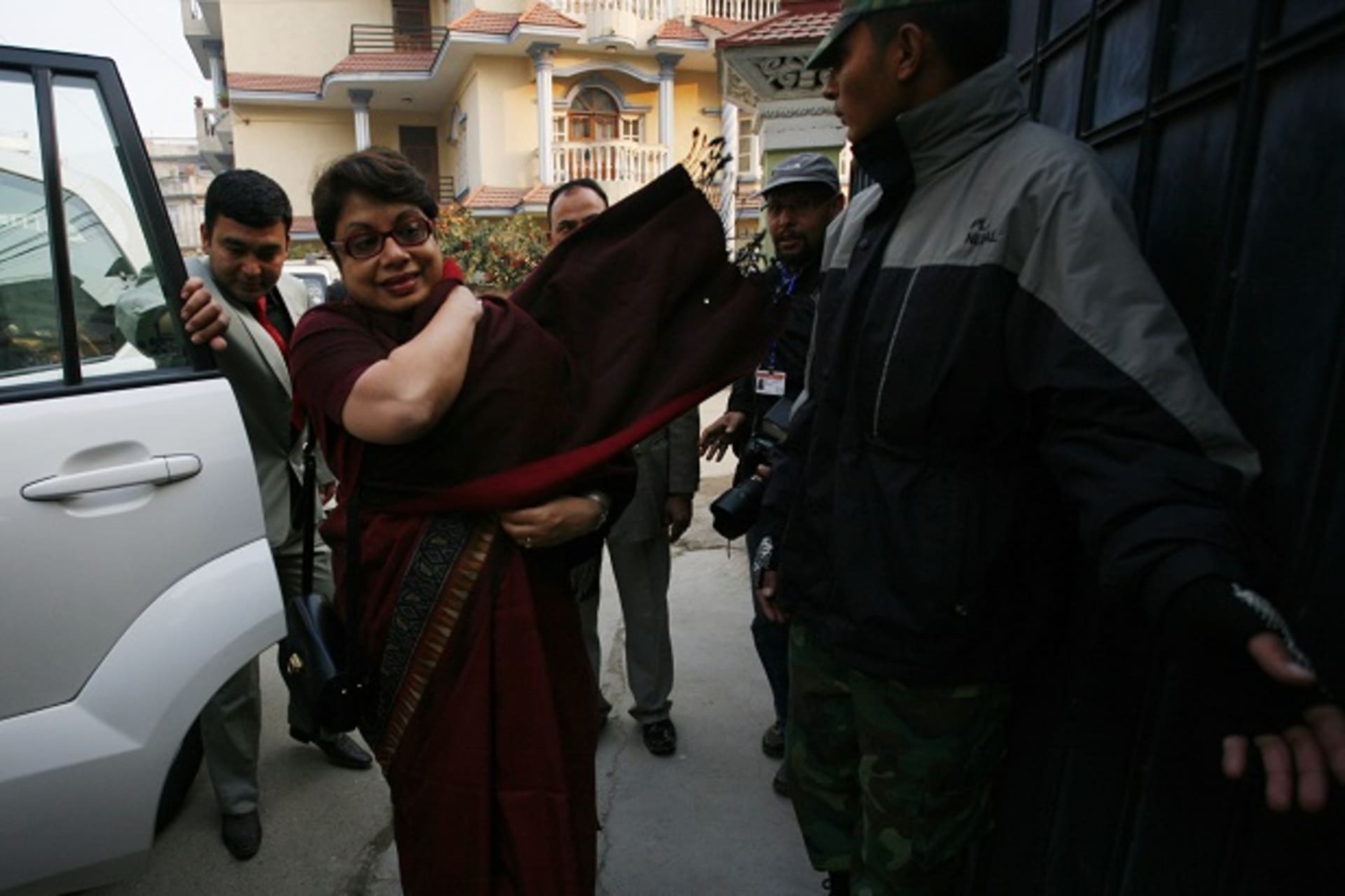 Author of the UN Global Study on the Implementation of UNSC Resolution 1325, Radhika Coomaraswamy, pictured here in her earlier role as UN Special Representative of the Secretary-General for Children and Armed Conflict in Kathmandu, Nepal, Dece