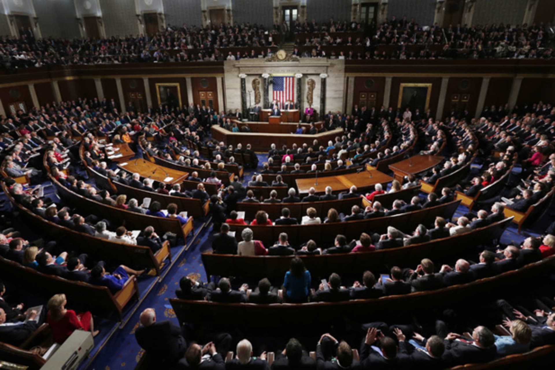 <p>U.S. president Barack Obama delivers his 2013 State of the Union speech on Capitol Hill in Washington. (Kevin Lamarque/Courtesy Reuters)</p>
