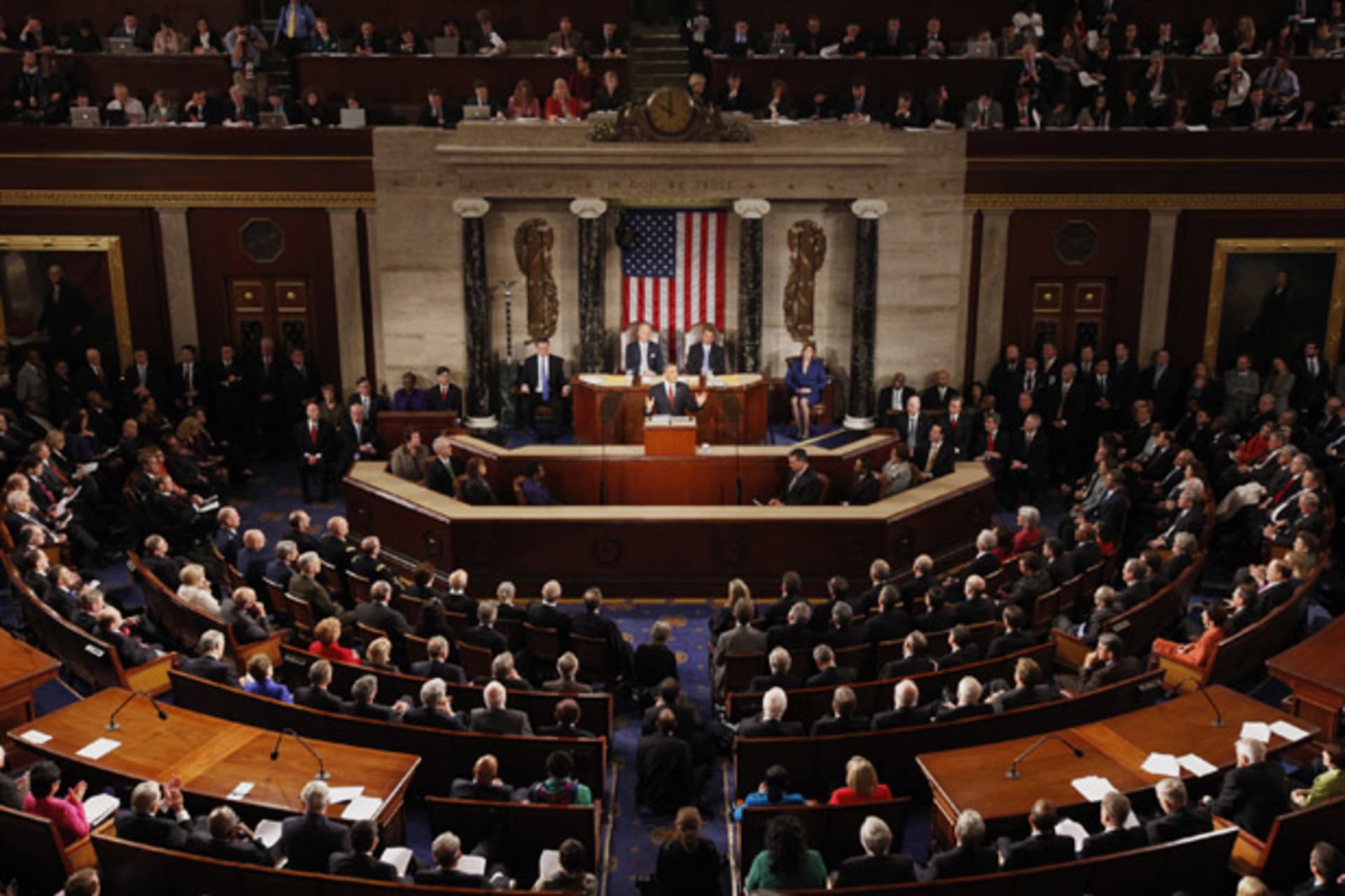 <p>President Barack Obama delivers the 2012 State of the Union address to a joint session of Congress (Kevin Lamarque/Courtesy Reuters).</p>
