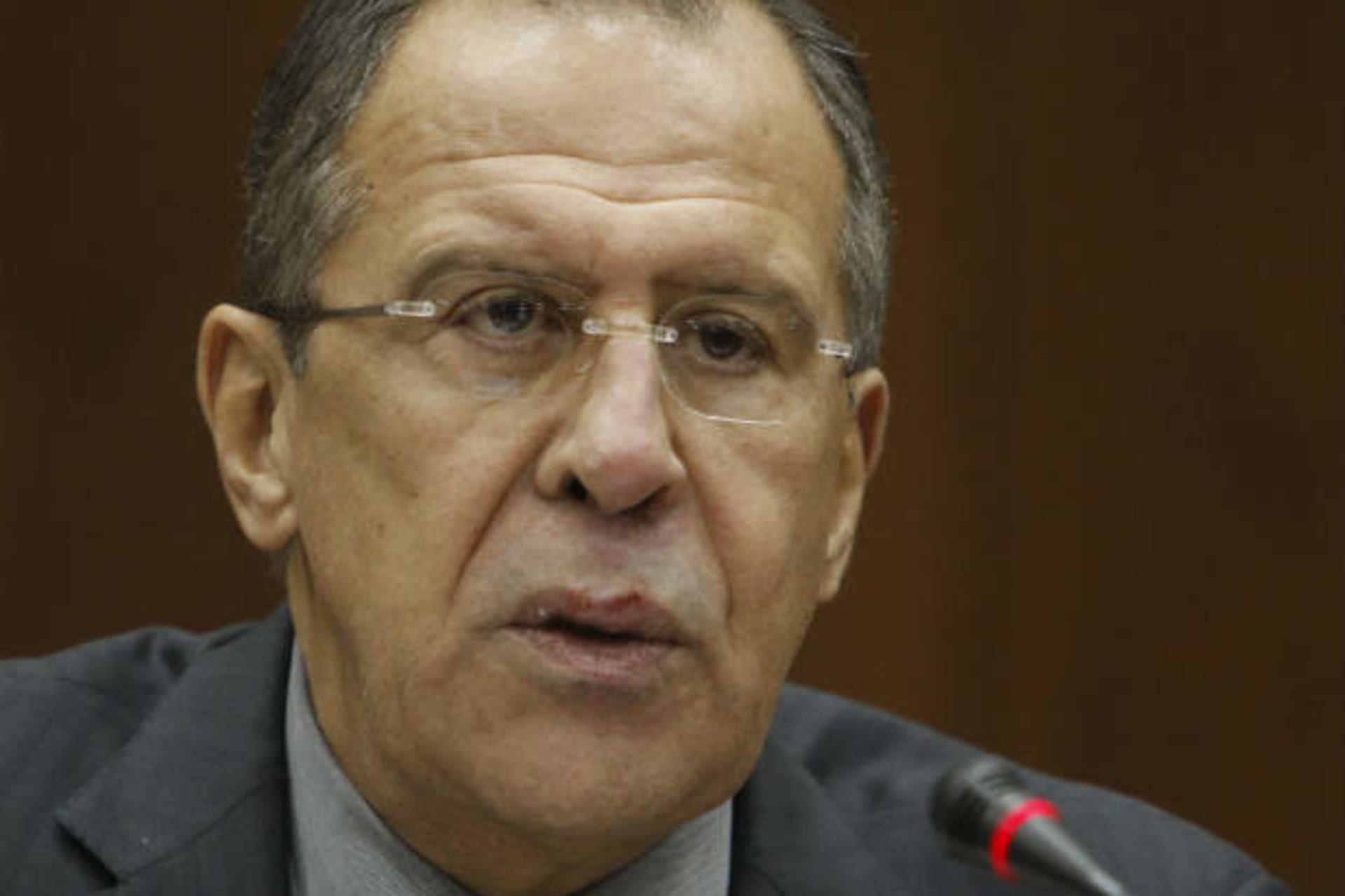 Russian foreign minister Lavrov speaks during a meeting of President Putin's trustees in Moscow on December 9, 2012 (Karpukhin/Courtesy Reuters).