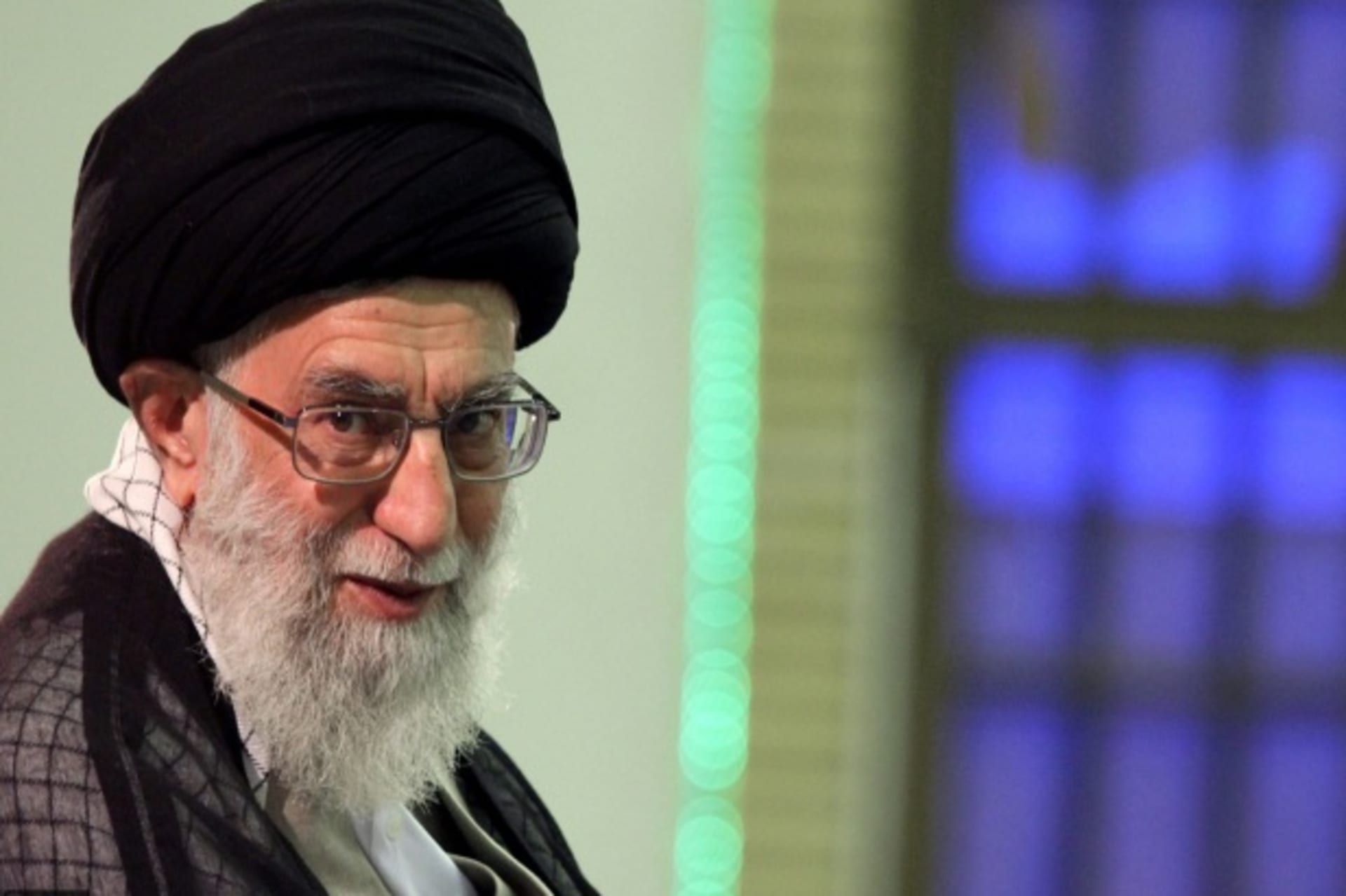 <p>Iran’s supreme leader Ayatollah Ali Khamenei at a meeting in Tehran (Handout/Courtesy Reuters).</p>
