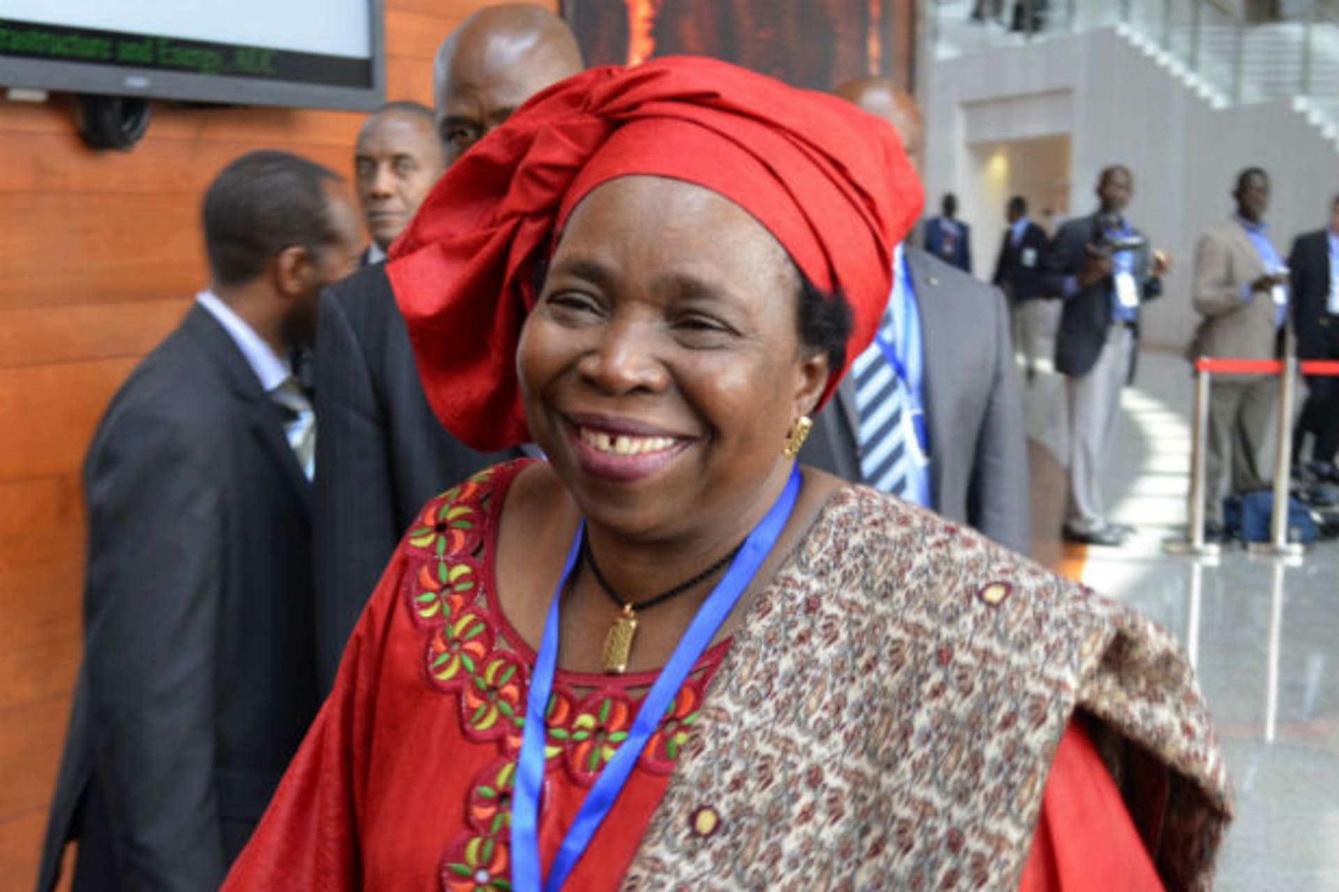 South African diplomat and doctor Nkosazana Dlamini-Zuma arrives at the leaders meeting at the African Union (AU) in Ethiopia's capital Addis Ababa, July 16, 2012