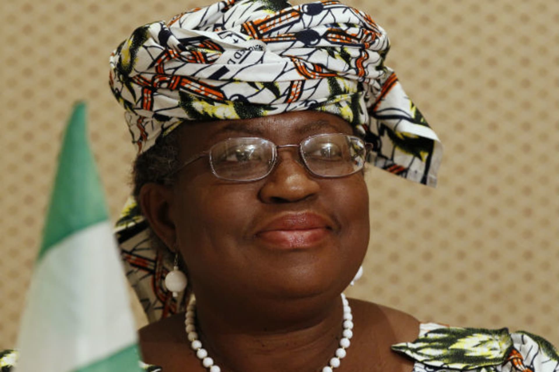 Nigerian Finance Minister Ngozi Okonjo-Iweala speaks during a media briefing in Pretoria March 23, 2012.
