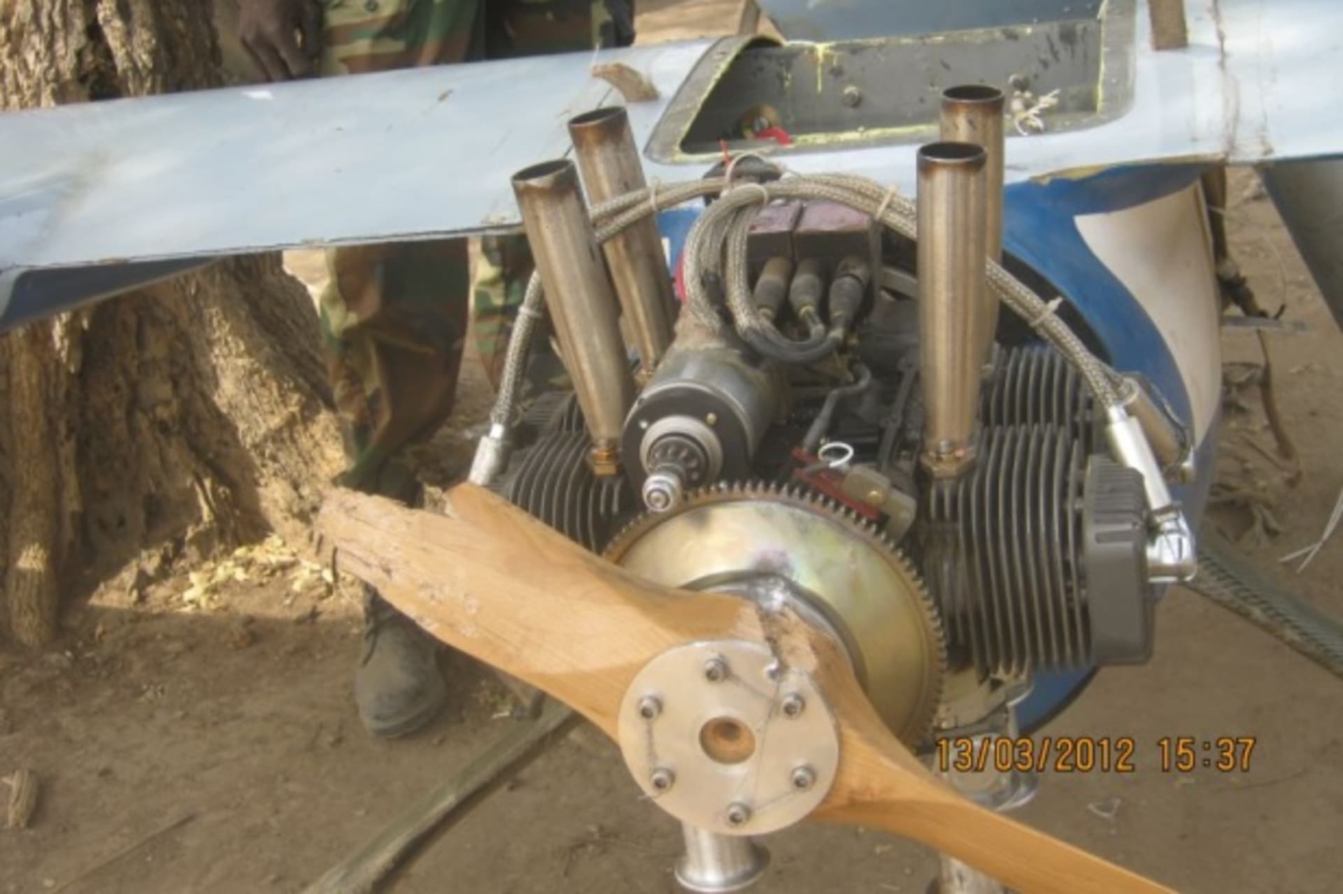 <p>Image of the Iranian drone downed in the Nuba Mountains of Sudan.</p>
