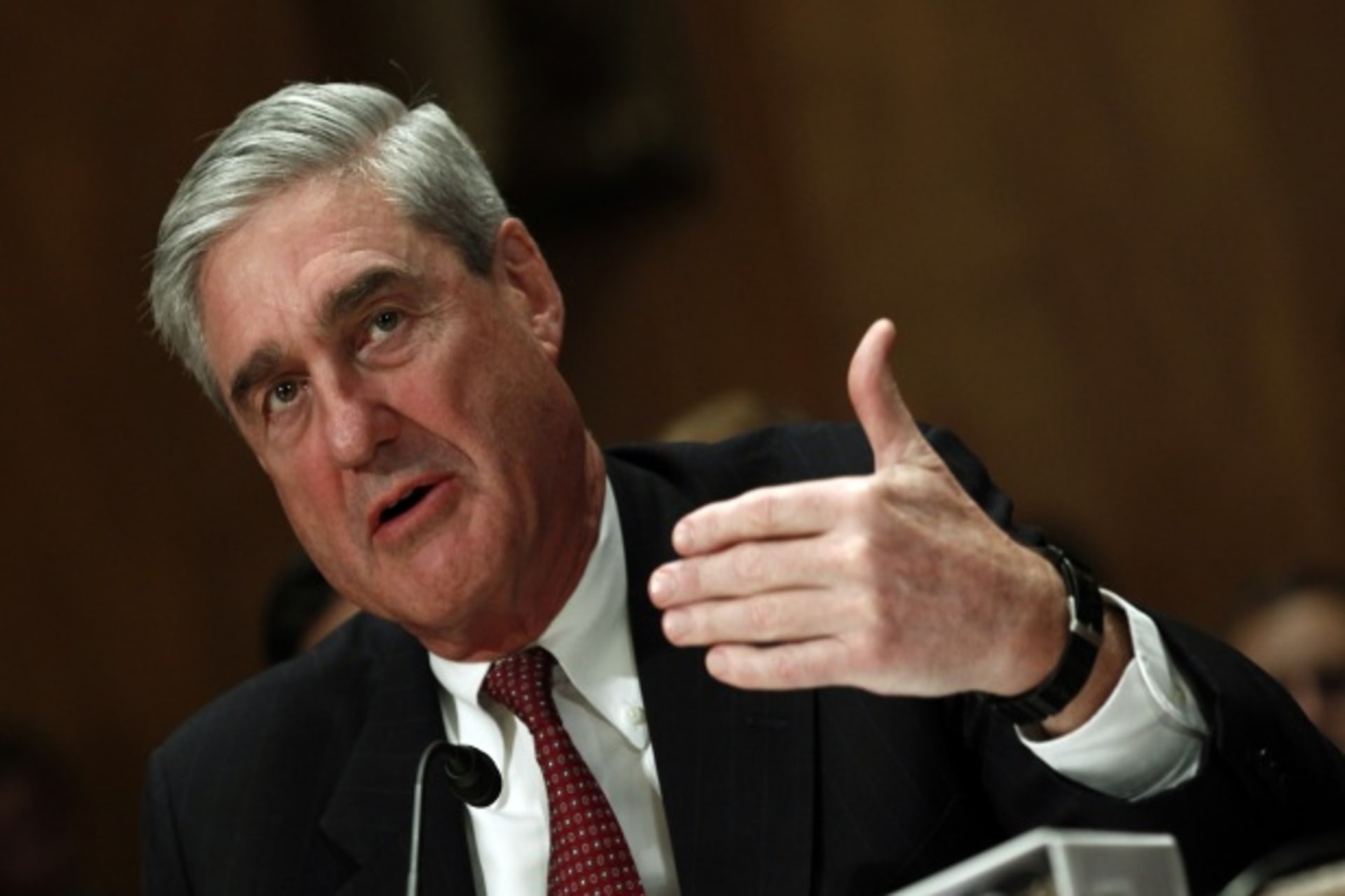 <p>FBI Director Robert Mueller testifies on Capitol Hill in Washington, DC (Courtesy Reuters/Kevin Lamarque).</p>
