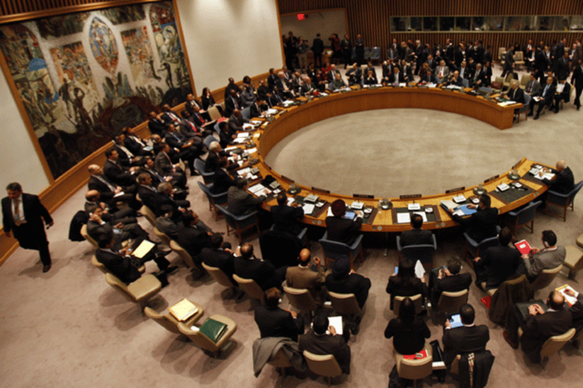 <p>The United Nations Security Council meets at the U.N. headquarters on January 31, 2012 to discuss Syria. (Mike Segar/courtesy Reuters)</p>
