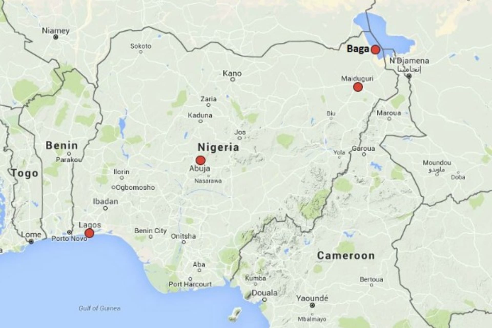 Nigeria Map Baga