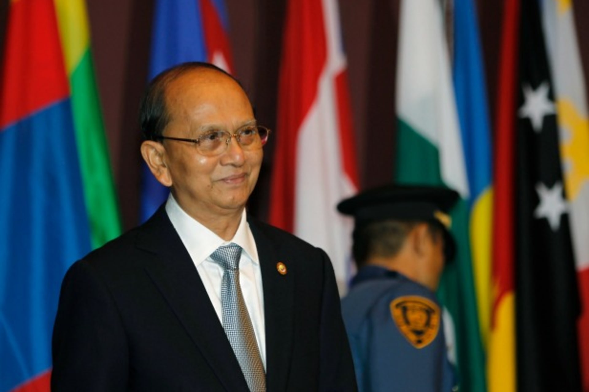<p>Myanmar’s President Thein Sein attends the opening ceremony of the Economic and Social Commission for Asia and the Pacific in Bangkok on April 29, 2013.</p>
