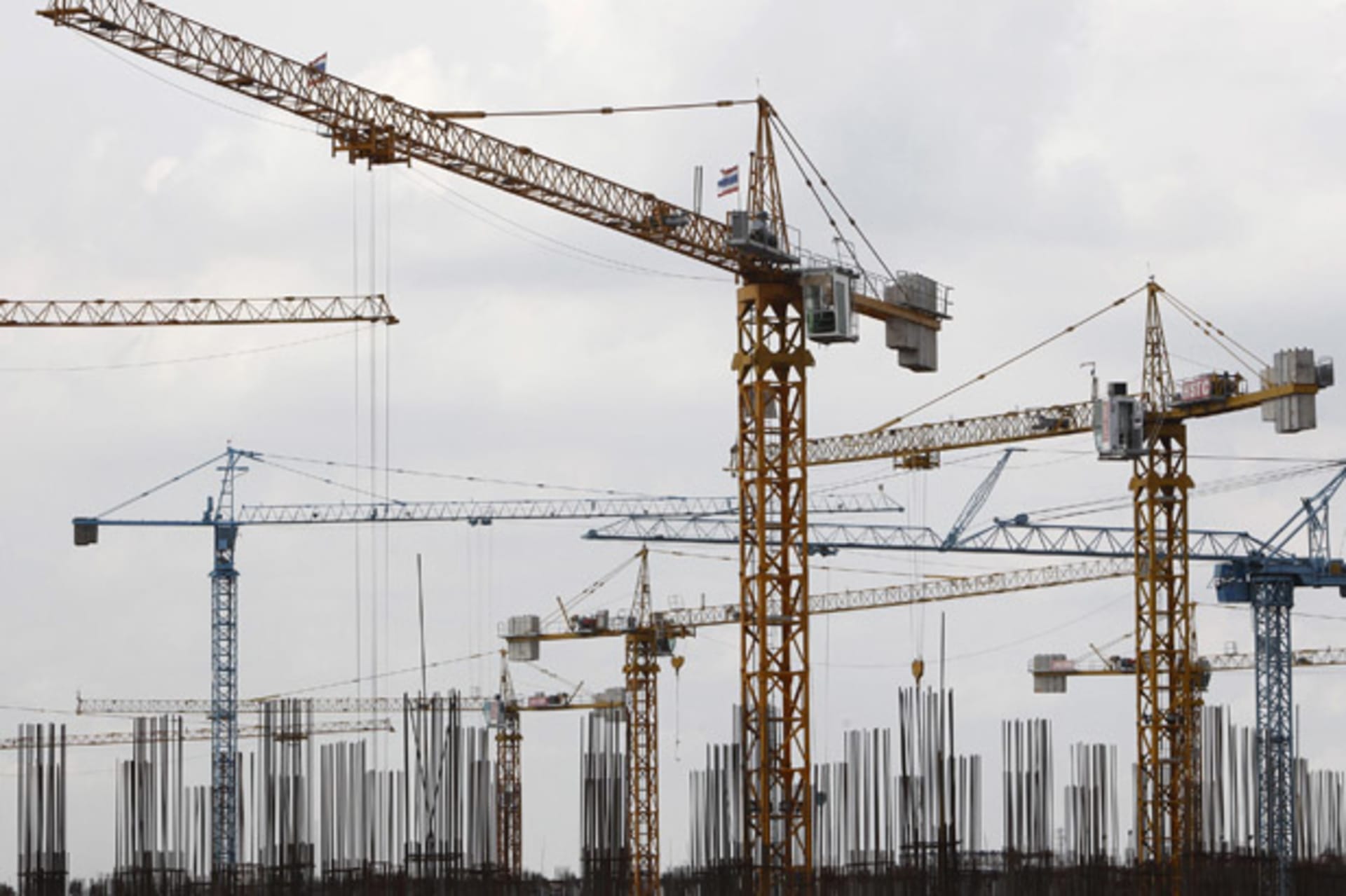 <p>A Bangkok Mass Transit System skytrain station is pictured under construction on the outskirts of Bangkok. Thailand posted an 18.9 percent year-on-year growth rate in the fourth quarter of 2012.</p>
