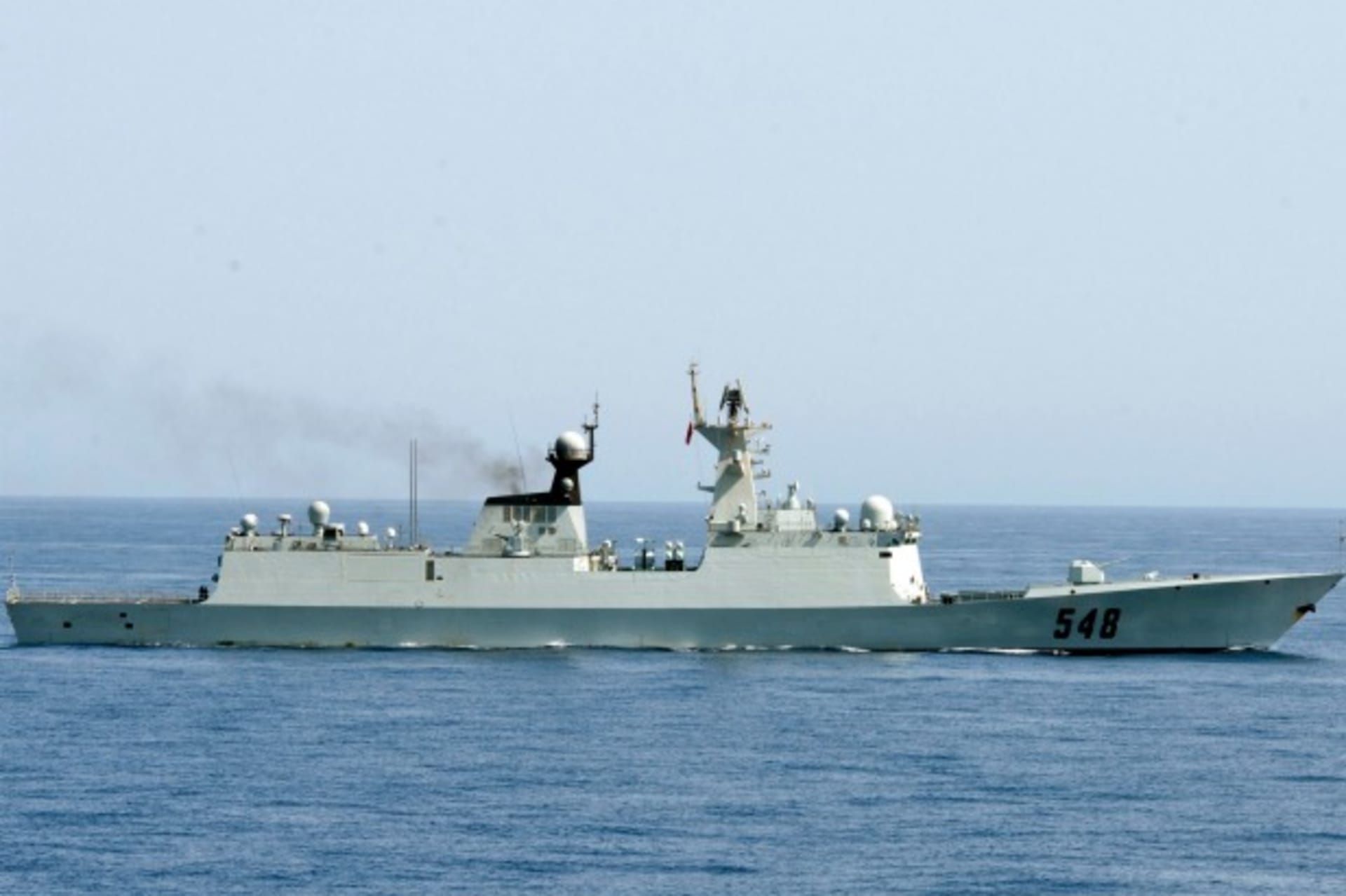 <p>The Chinese People’s Liberation Army (Navy) frigate Yi Yang transits the Gulf of Aden prior to conducting a bilateral counter-…issile destroyer USS Winston S. Churchill in the Gulf of Aden on September 17, 2012. (Aaron Chase, U.S. Navy/Courtesy Reuters)</p>
