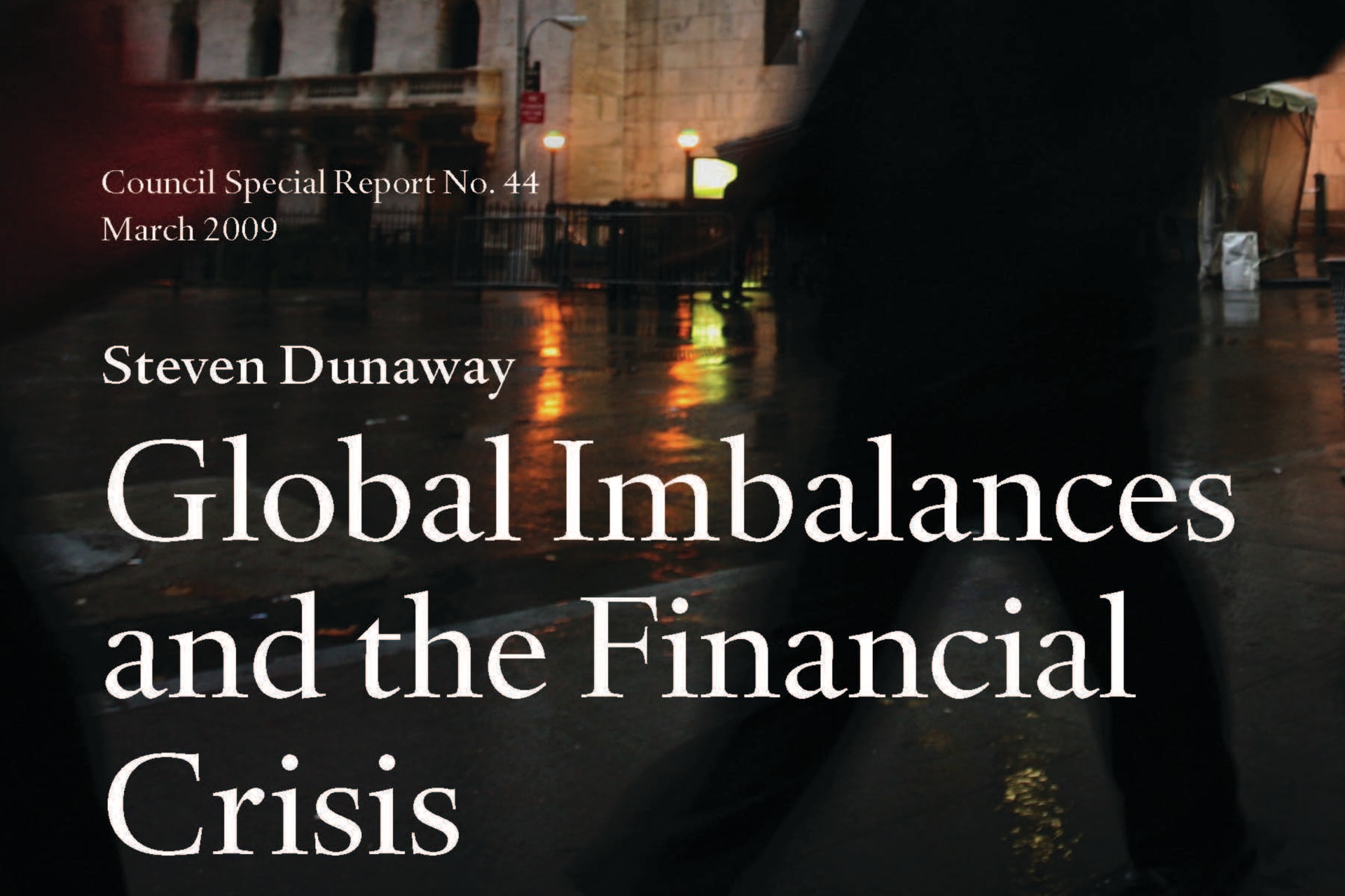 Global Imbalances and the Financial Crisis