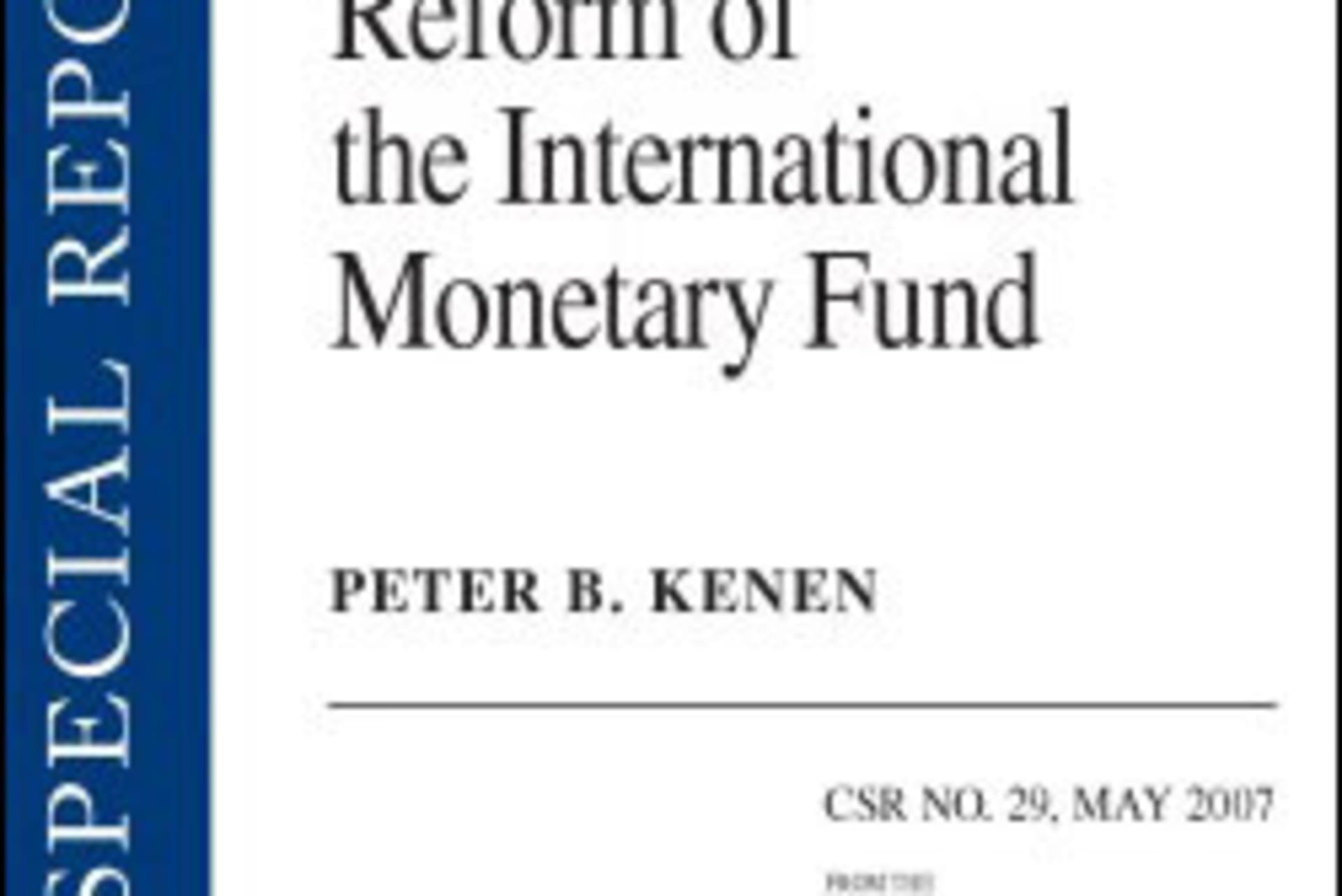 Reform of the International Monetary Fund
