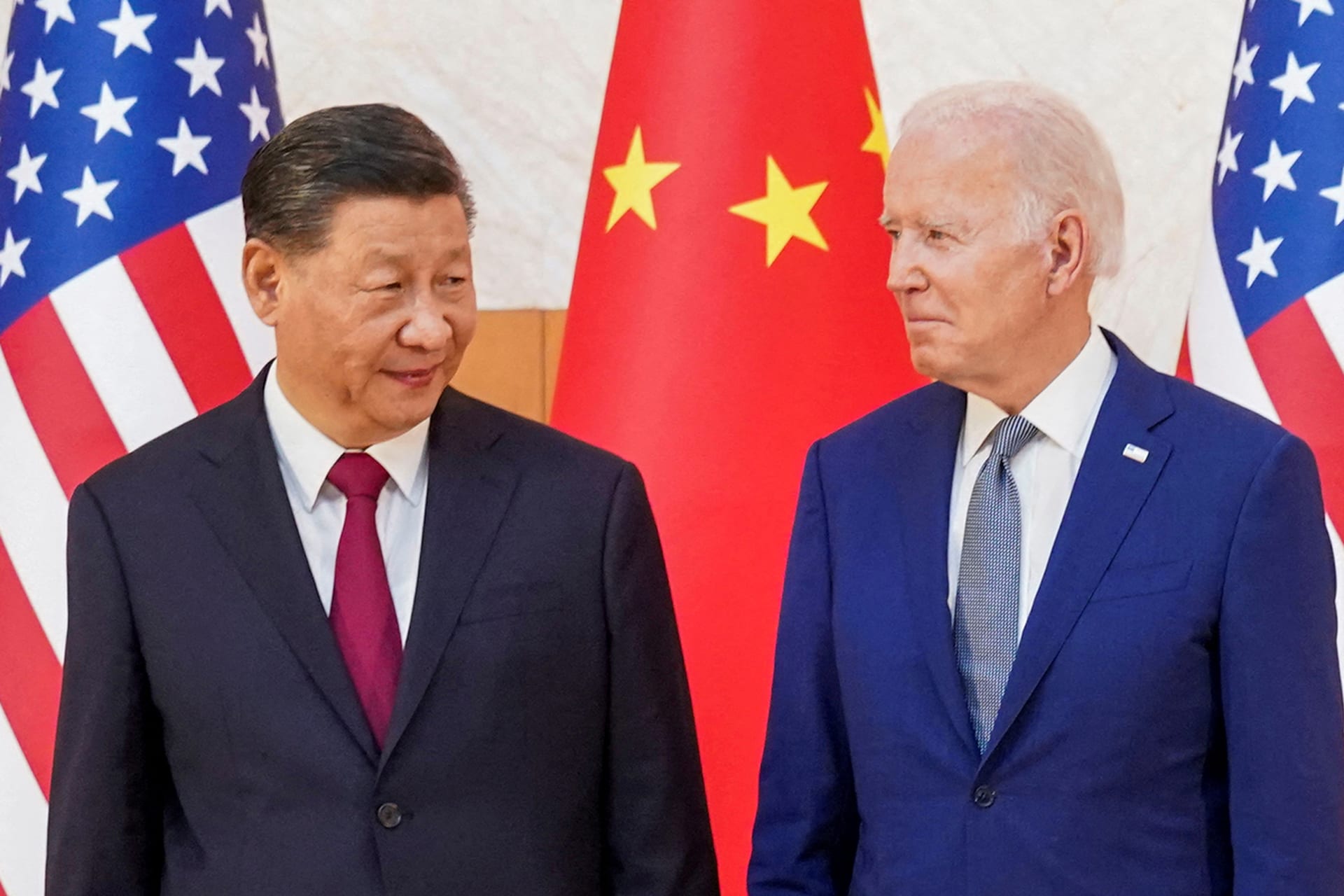 <p>U.S. President Joe Biden meets with Chinese President Xi Jinping at the G20 leaders’ summit in Bali, Indonesia, November 14, 2022.</p>
