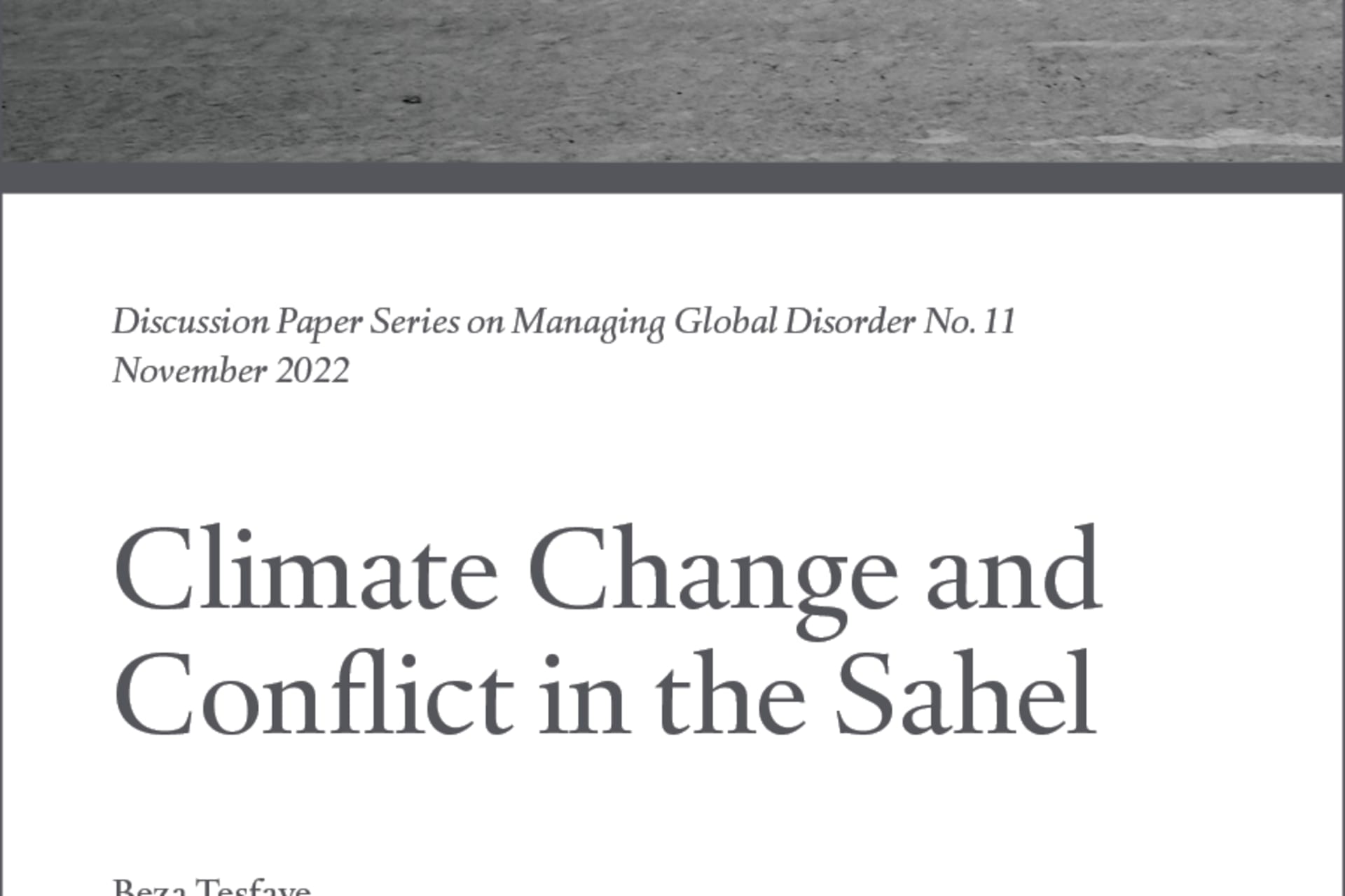 <p>A woman walks in a sandstorm near Lake Chad, Chad, in 2015. The lake has shrunk sinces the 1960s, while the population that depends on it has grown.</p>
