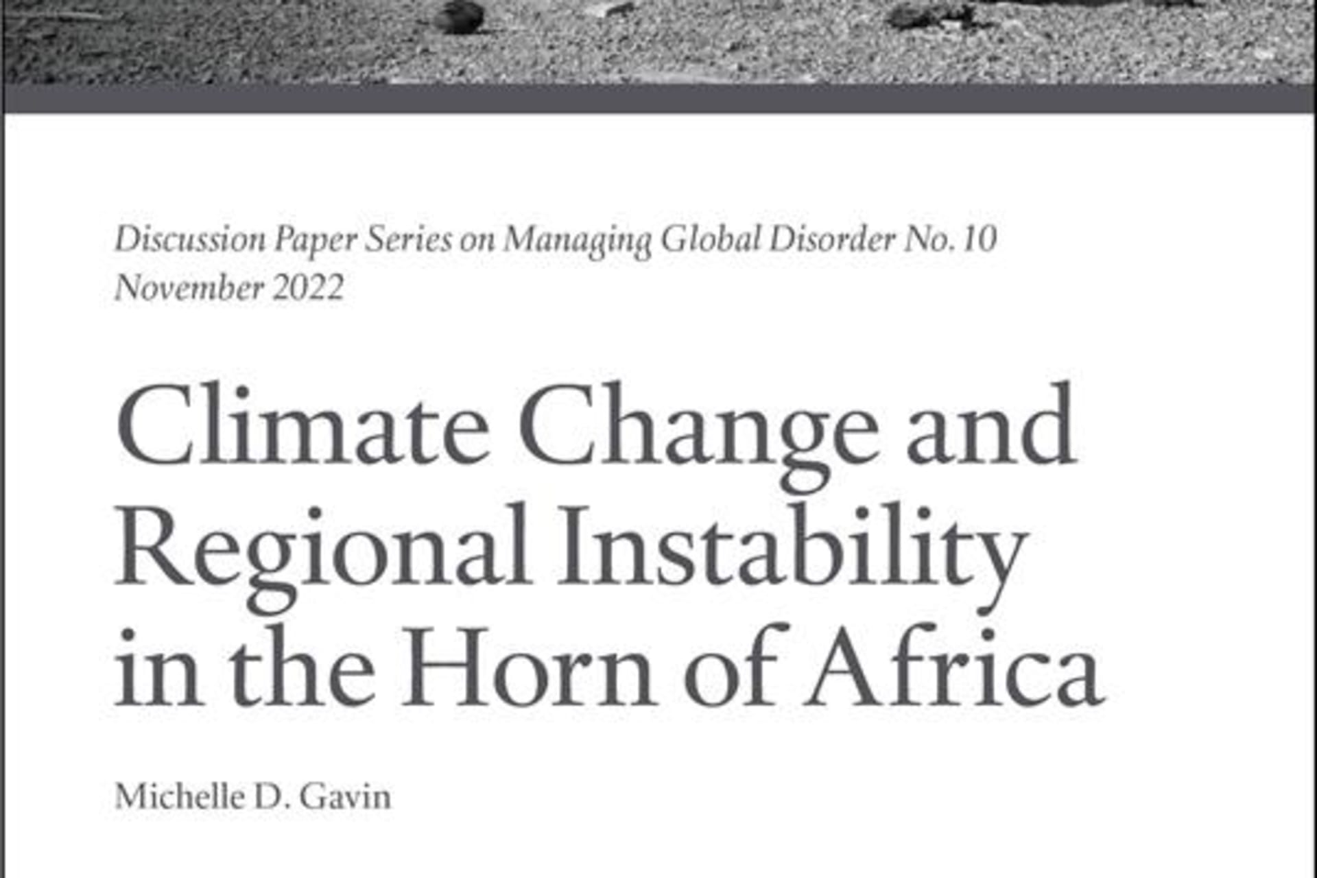 Climate Change and Regional Instability in the Horn of Africa