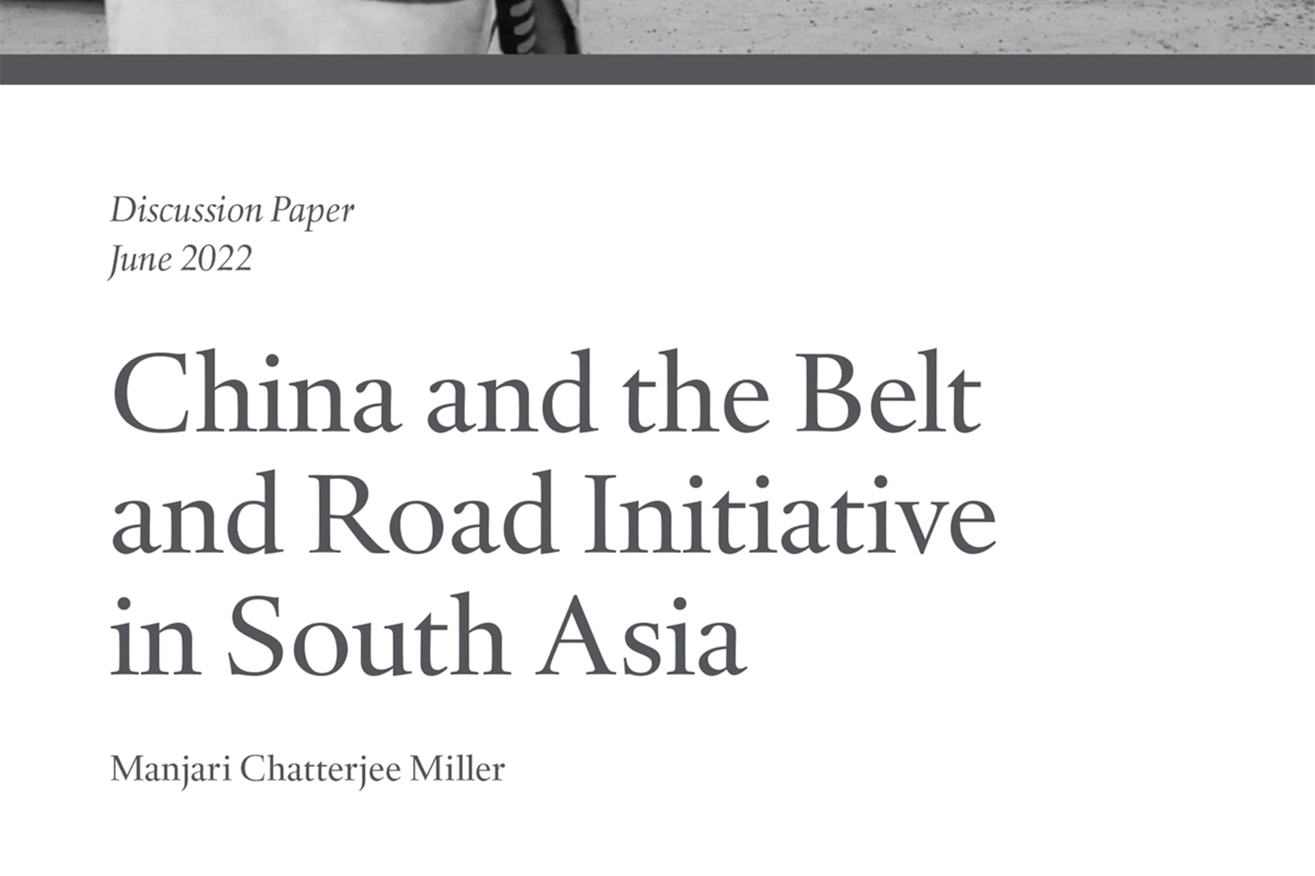 China and the Belt and Road Initiative in South Asia