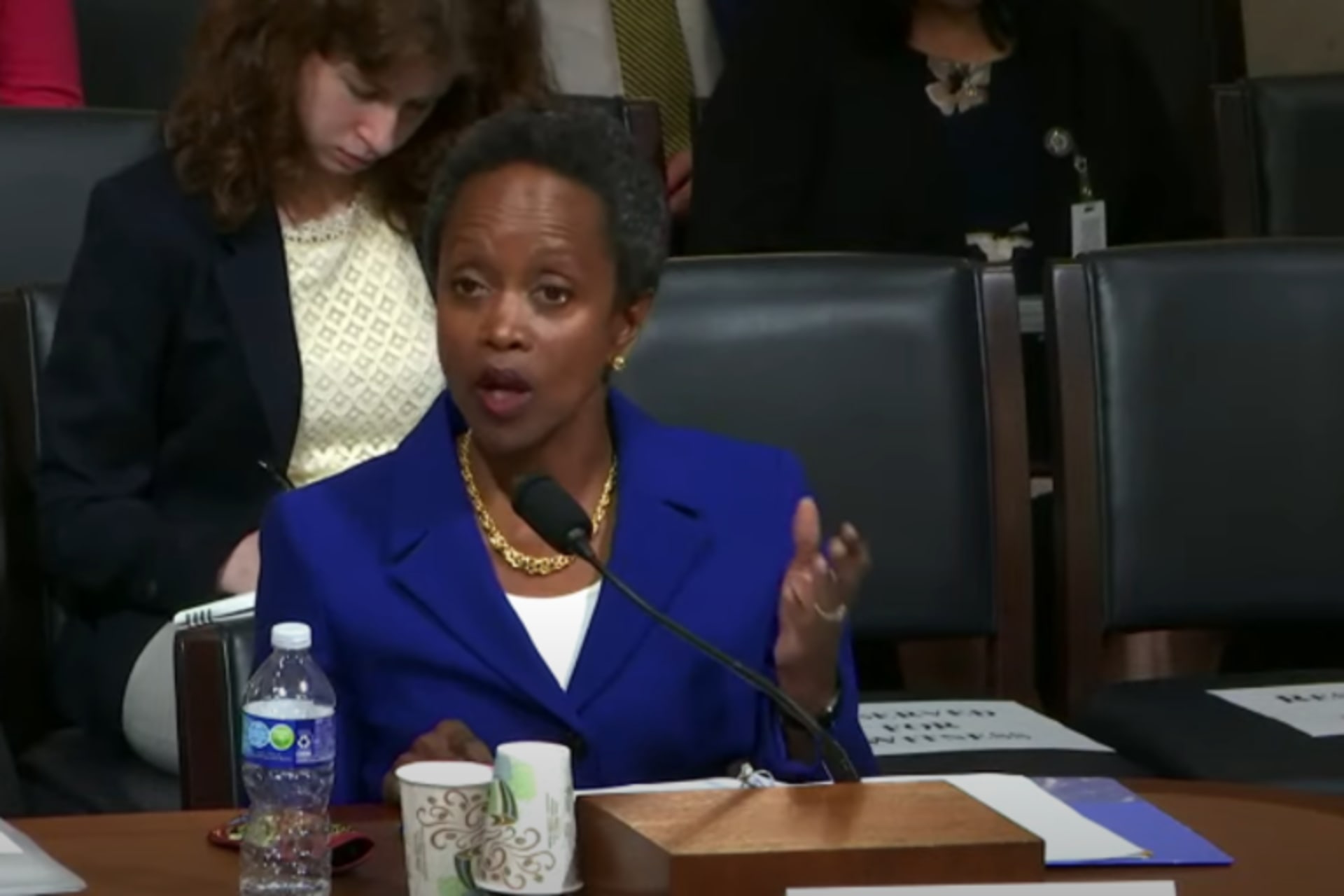 <p>Esther D. Brimmer testifying on “Changing Politics in the Arctic” at a U.S. House Subcommittee on Transportation and Maritime Security hearing on July 18.</p>
