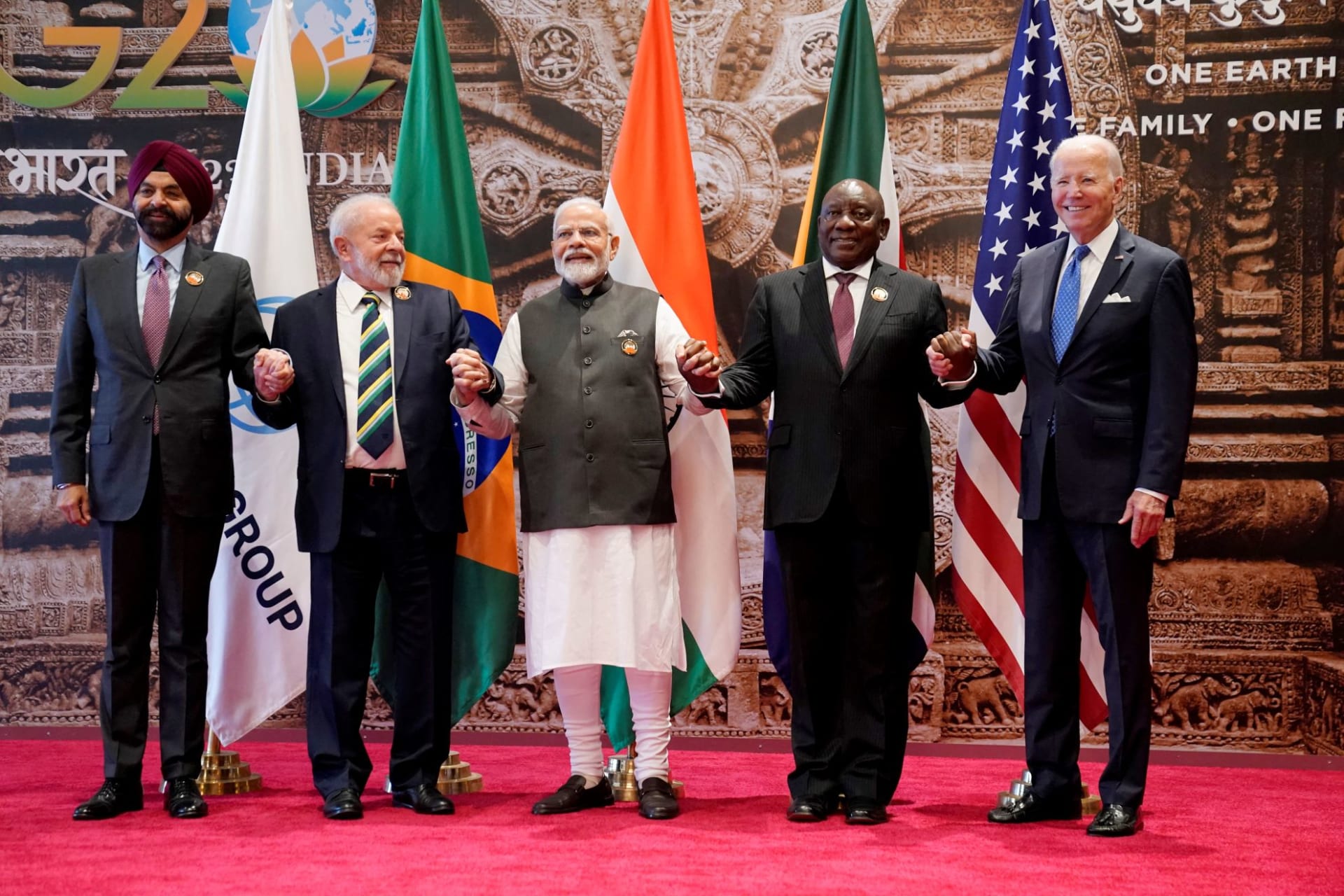<p>Group of Twenty leaders during the summit in New Delhi, India on September 9, 2023.</p>
