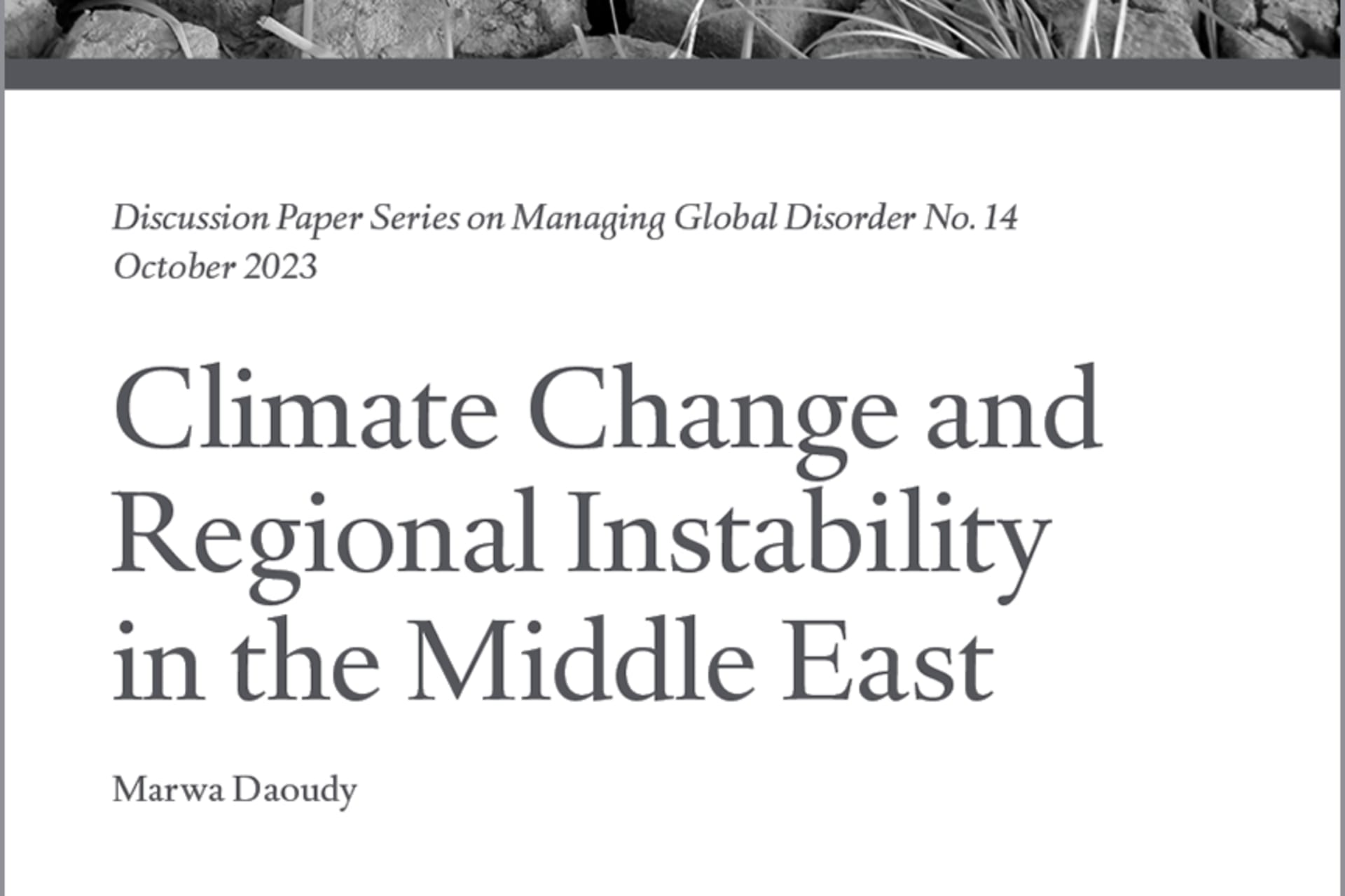 Climate Change and Regional Instability in the Middle East cover