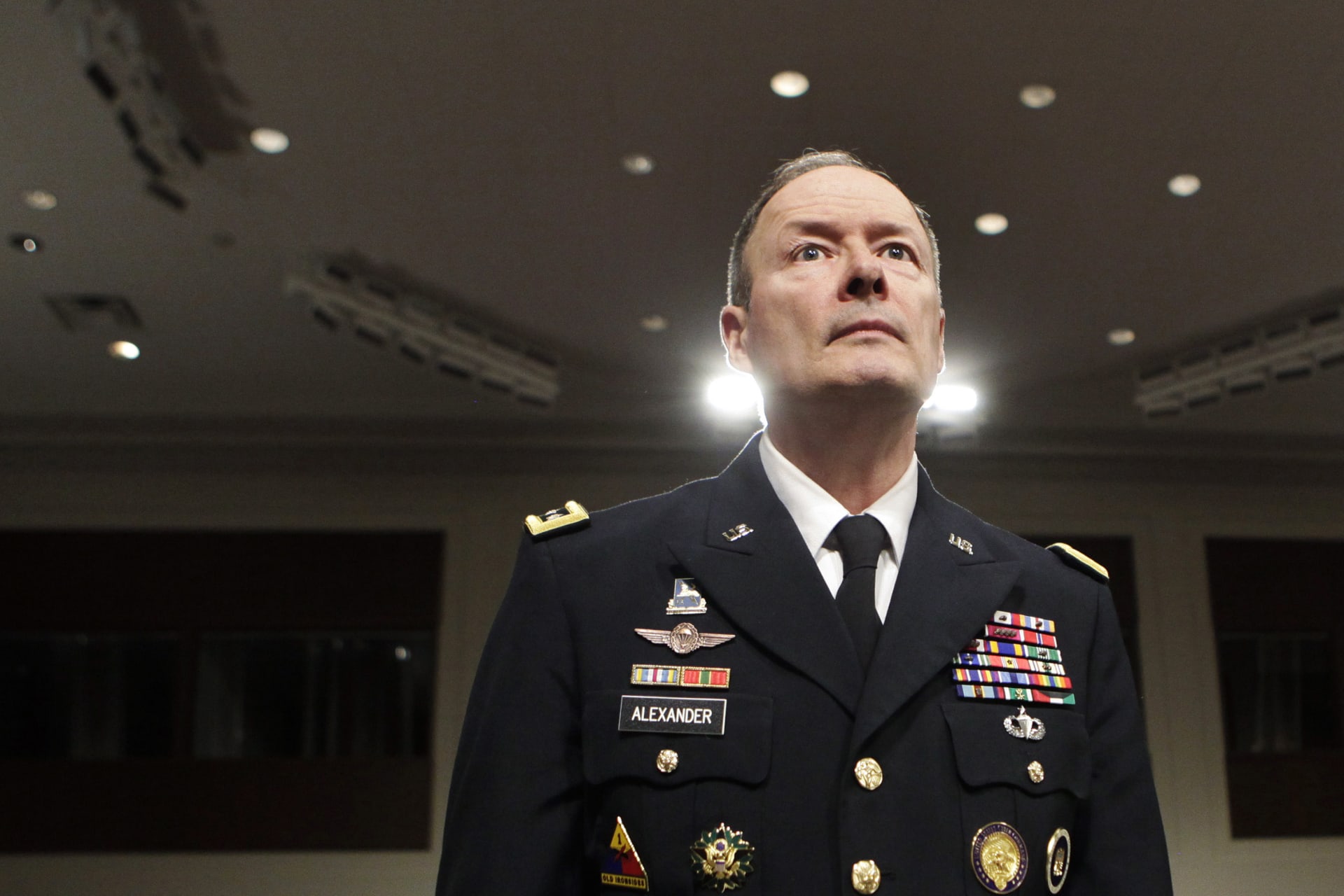 <p>General Keith Alexander, commander of the U.S. Cyber Command and director of the National Security Agency (NSA), arrives at the Senate Appropriations Committee hearing on Cybersecurity, on Capitol Hill in Washington on June 12, 2013.</p>
