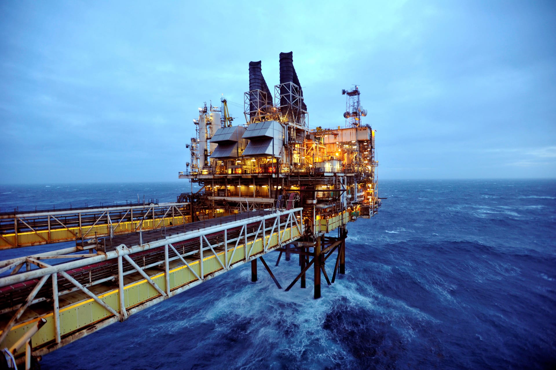 <p>A section of the BP Eastern Trough Area Project oil platform is seen in the North Sea, around 100 miles east of Aberdeen in Scotland, on February 24, 2014.</p>
