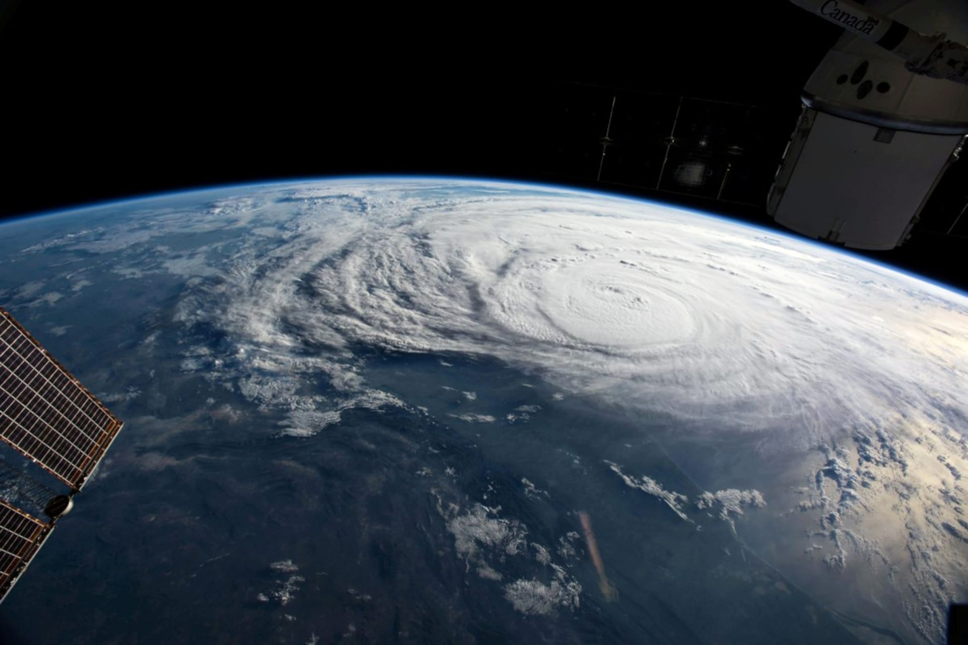 <p>Hurricane Harvey off the coast of Texas as seen from the International Space Station, on August 25, 2017. </p>

