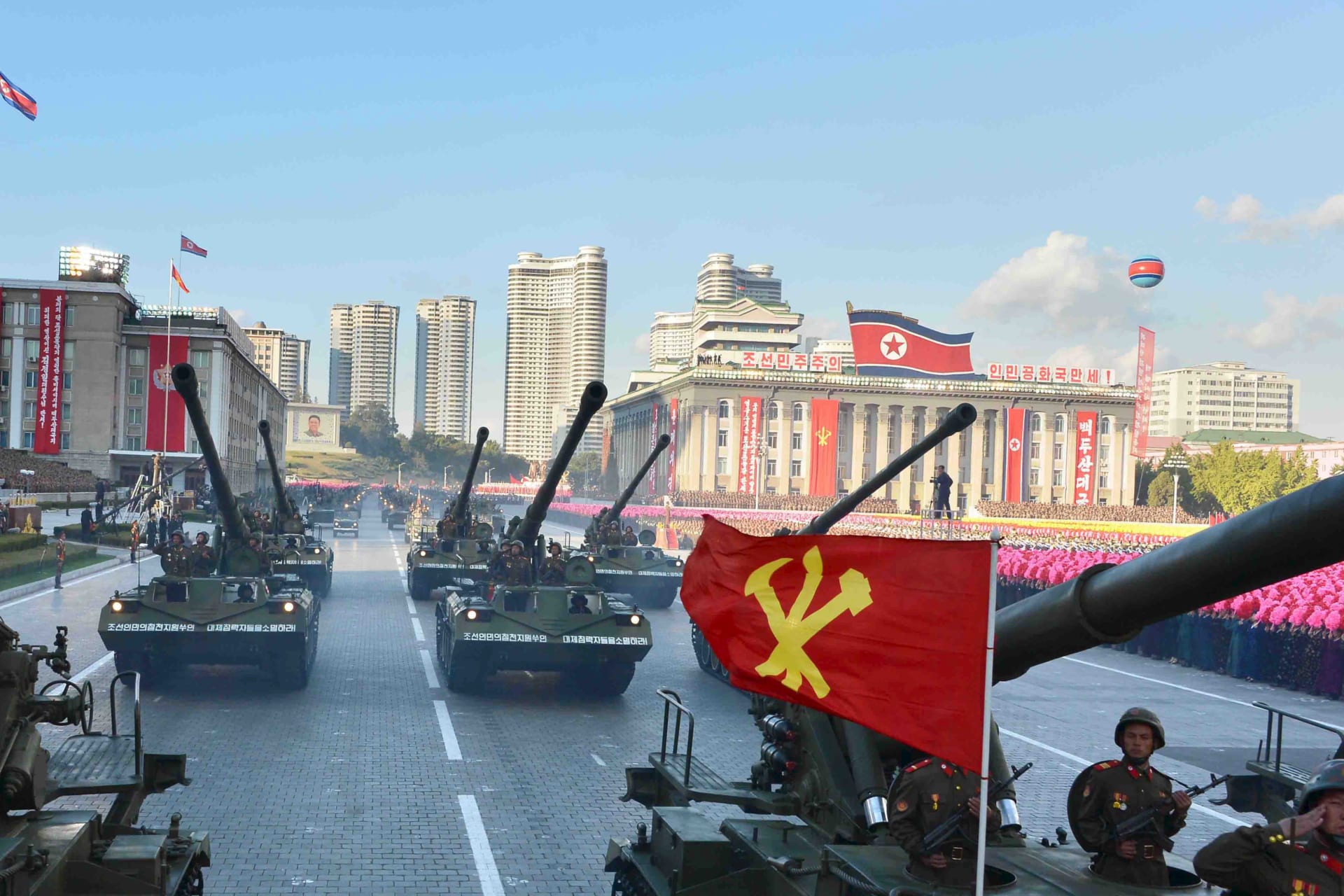 <p>North Korean military participate in the celebration of the 70th anniversary of the founding of the ruling Workers’ Party of Korea, in this undated photo released by North Korea’s Korean Central News Agency (KCNA) in Pyongyang on October 12, 2015.</p>
