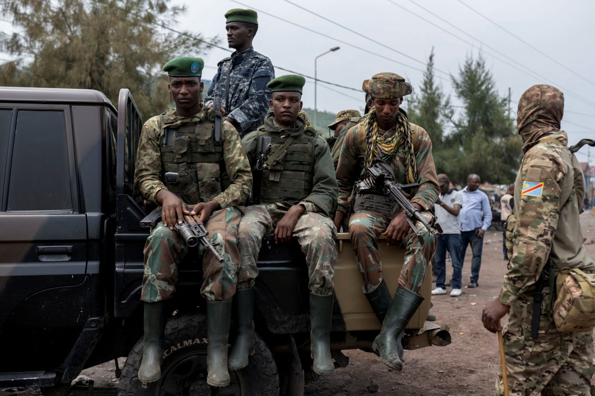 <p>Members of the M23 rebel group in the city of Goma in eastern Democratic Republic of the Congo on January 30, 2025. </p>
