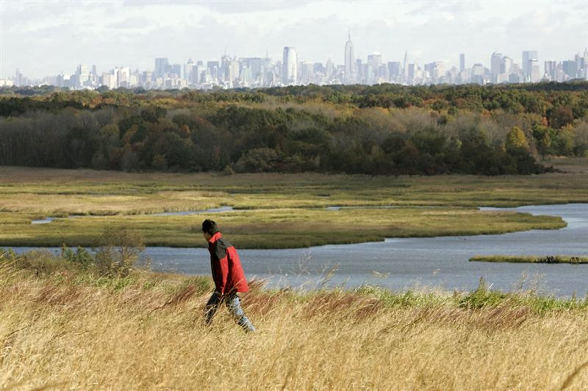 <p> A member of the press gets a tour of what will be New York’s new park land at Fresh Kills landfill in Staten Island New York.</p>
