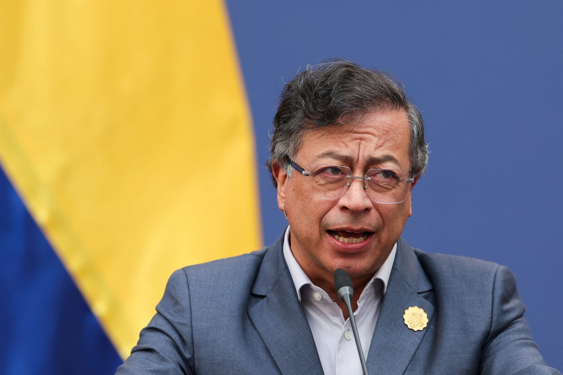Photo of Colombian President Gustavo Petro at Democracy Always Meeting