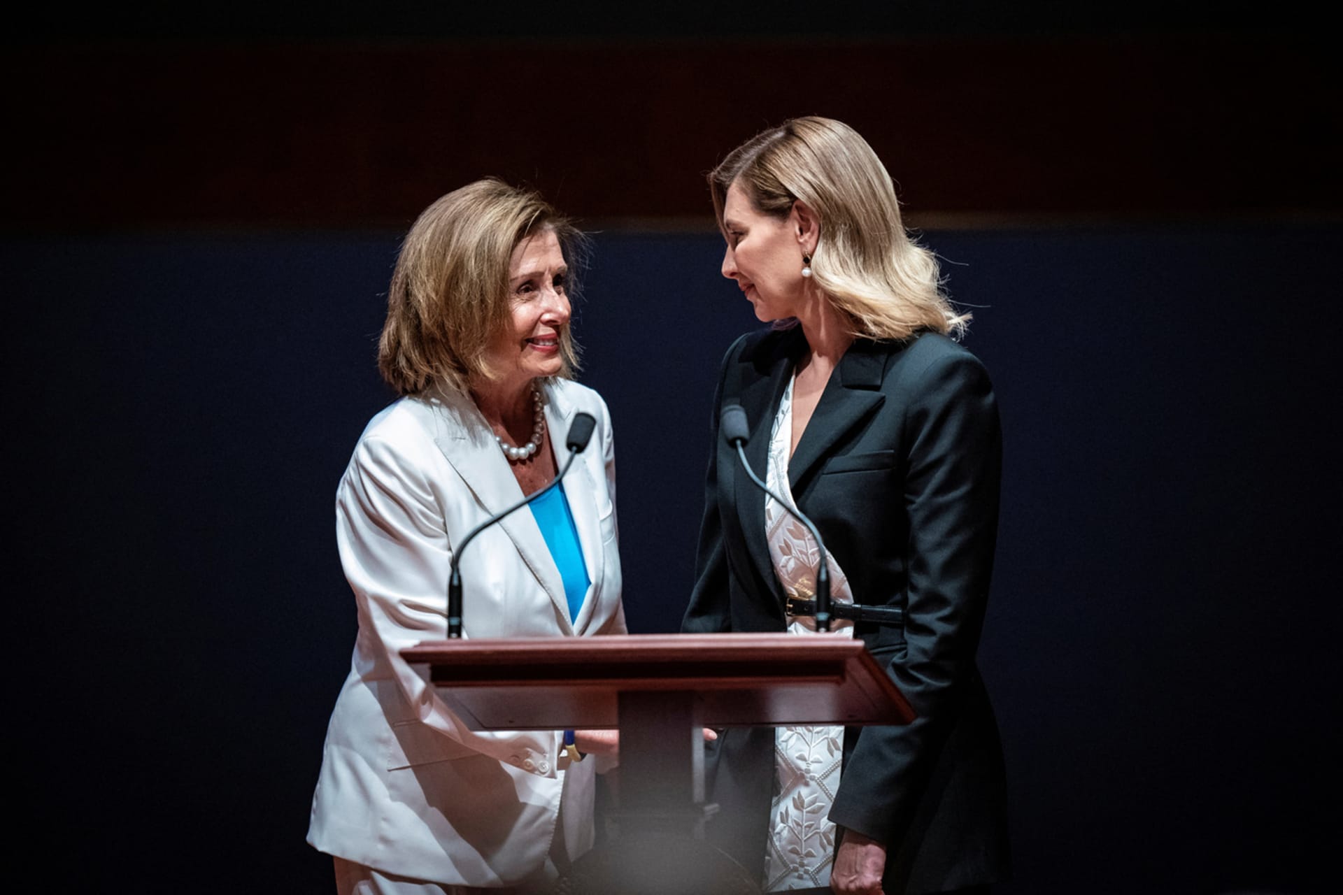 <p>Ukrainian first lady Olena Zelenska meets members of the United States Congress, on Capitol Hill in Washington.</p>