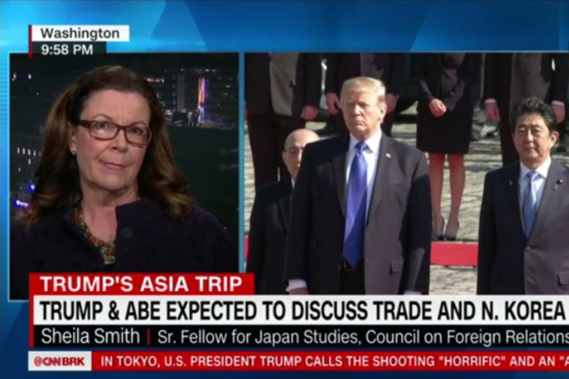 Sheila on cnni Japan trip