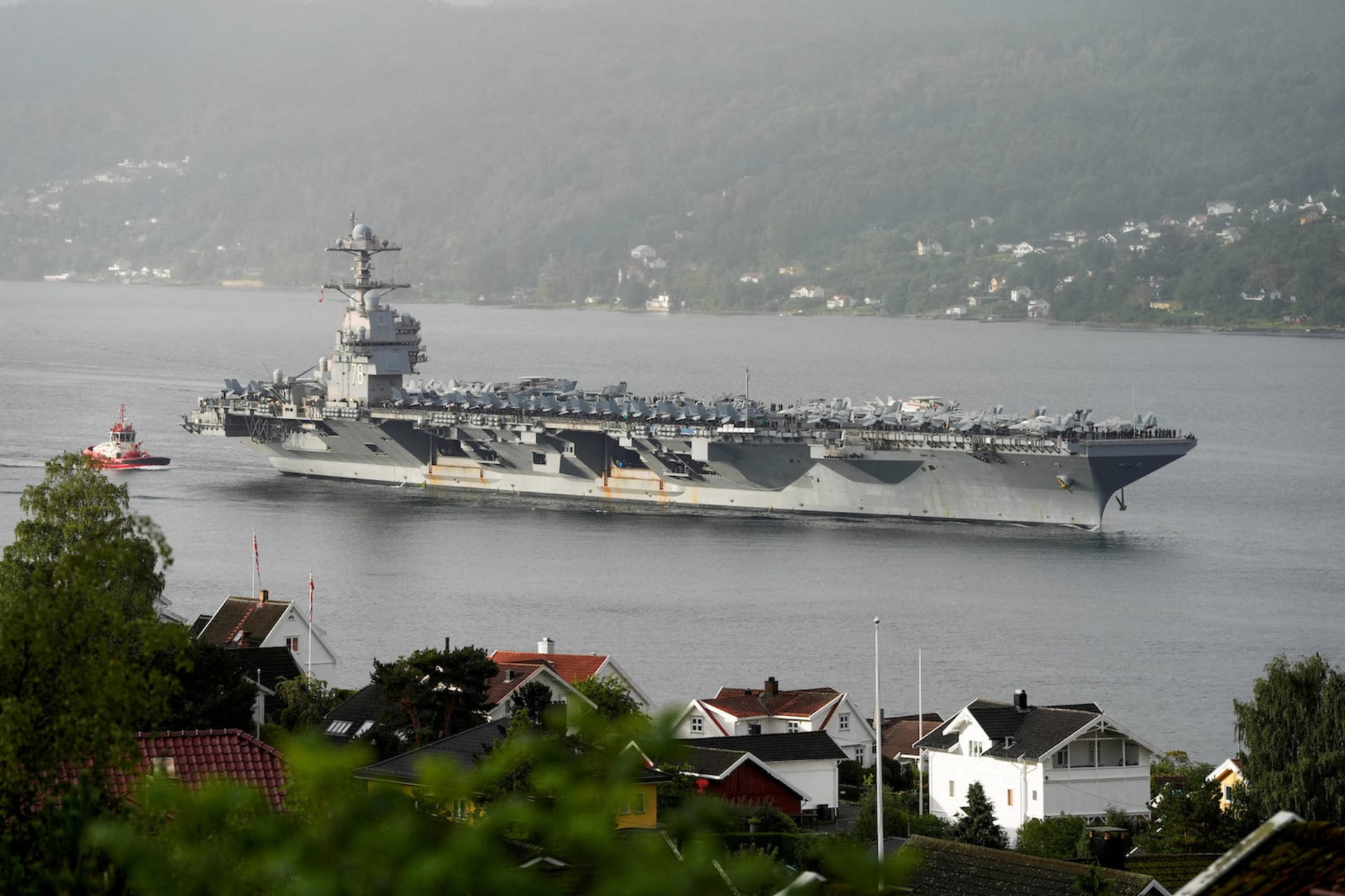 Photo of U.S. aircraft carrier USS Gerald R. Ford
